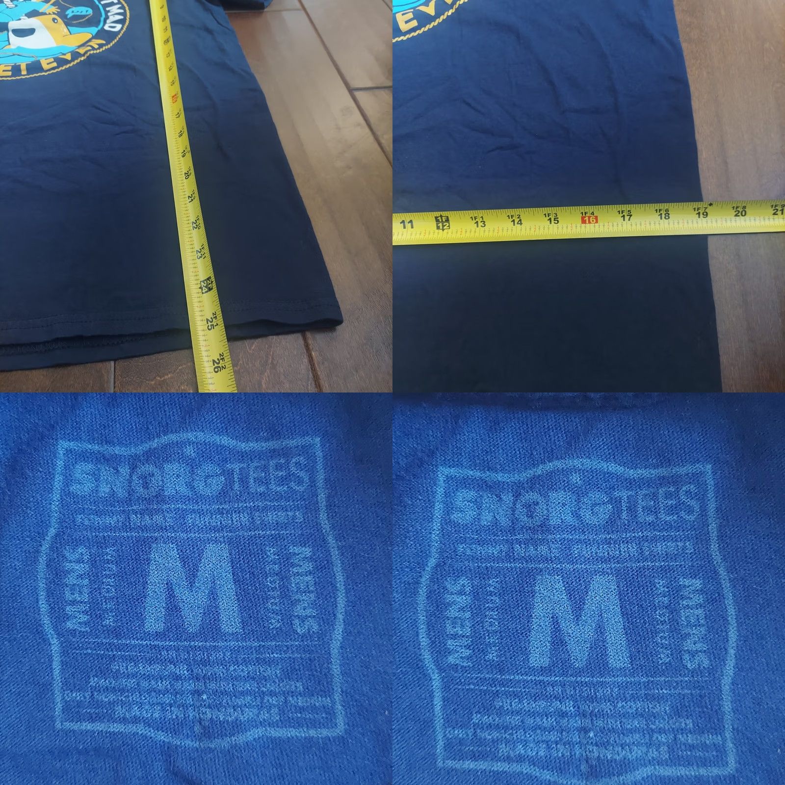 Vintage Snorg Tee Men's Blue Narwhales Don't Get Mad They Get Even Graphic T-Shirt Sz M Size US M / EU 48-50 / 2 - 8 Thumbnail