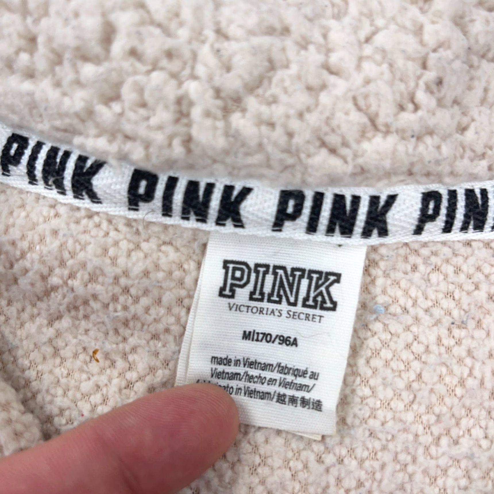 Victoria's Secret Victoria's Secret Sweater Women M White Deep Pile Sherpa Fleece Mock Neck Pullover Hooded 1/4 Zip Logo All Seasons Casual Winter Fall Spring Summer Size M / US 6-8 / IT 42-44 - 4 Thumbnail