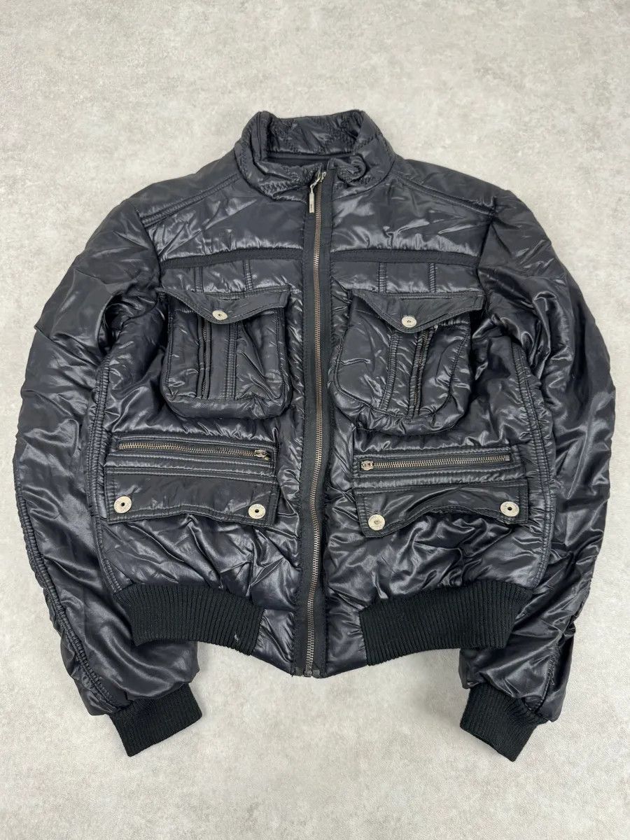 Roberto Cavalli AW2005 Cavalli Black Utility Cargo British Puffer Jacket Size S / US 4 / IT 40 - 1 Thumbnail