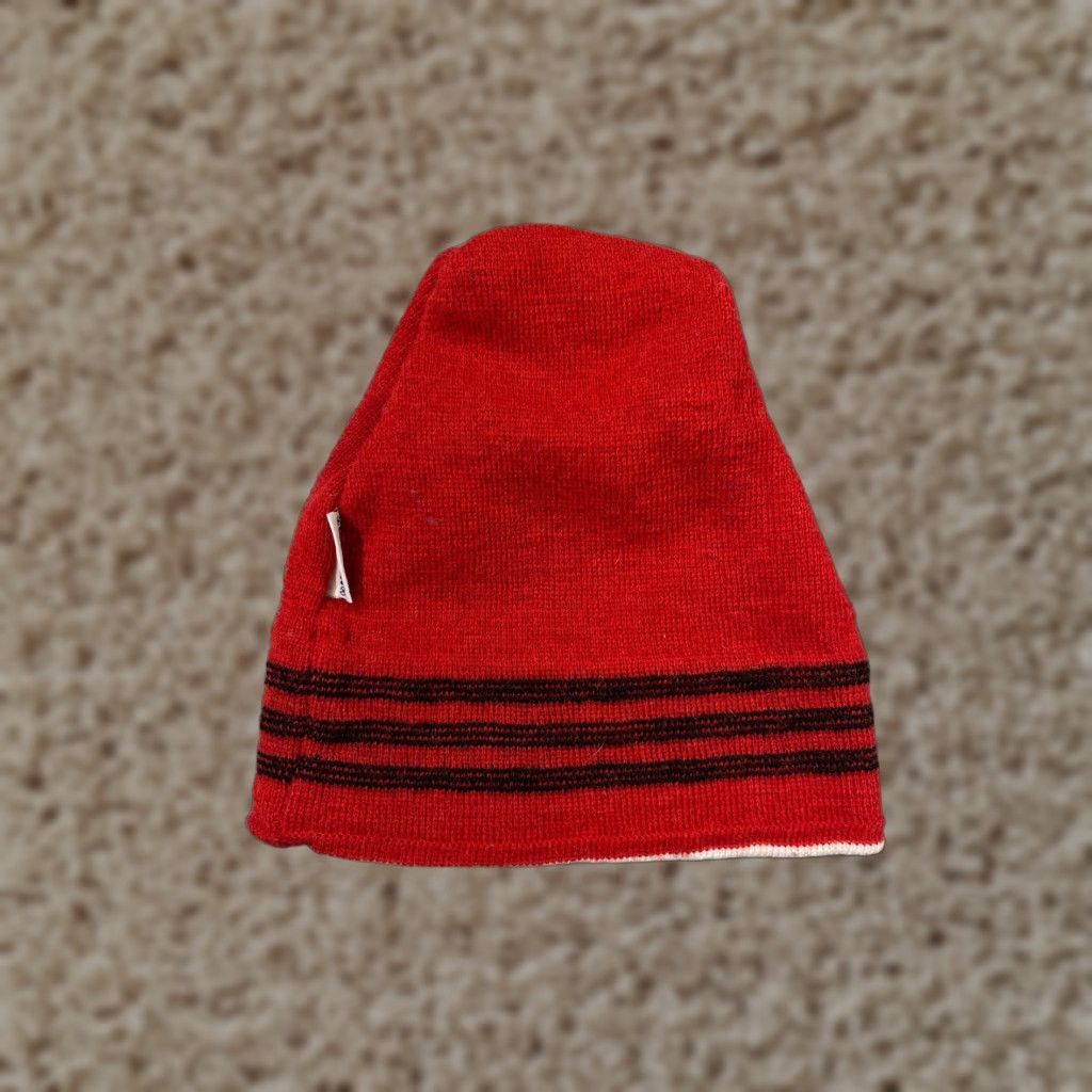 Vintage Wigwam Beanie Hats Adult One Size Red Knit Wool Made USA Lined Insulated Winter Size ONE SIZE - 1 Thumbnail