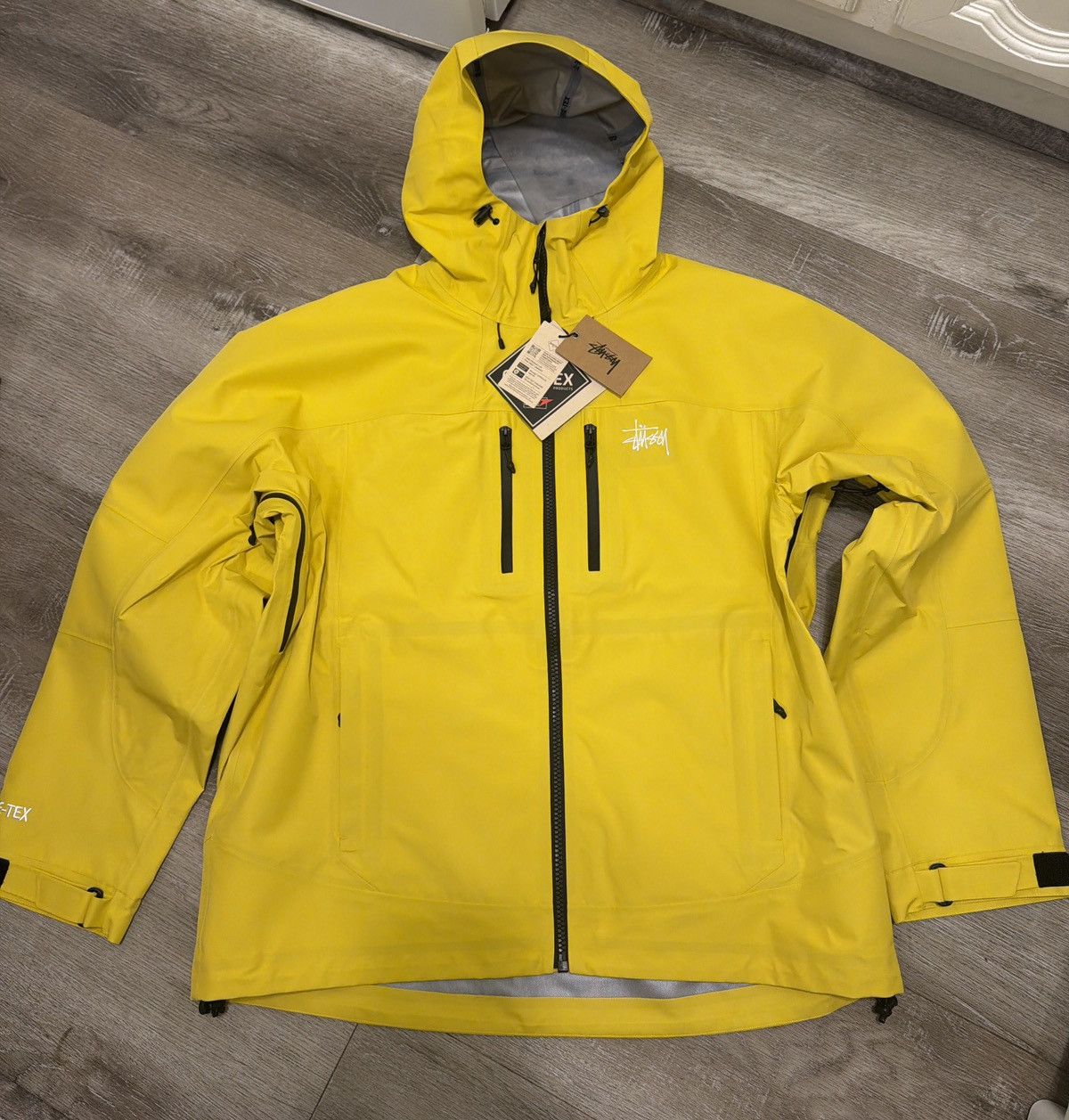Stussy Stussy Gore-Tex Shell Jacket Yellow XL | Grailed