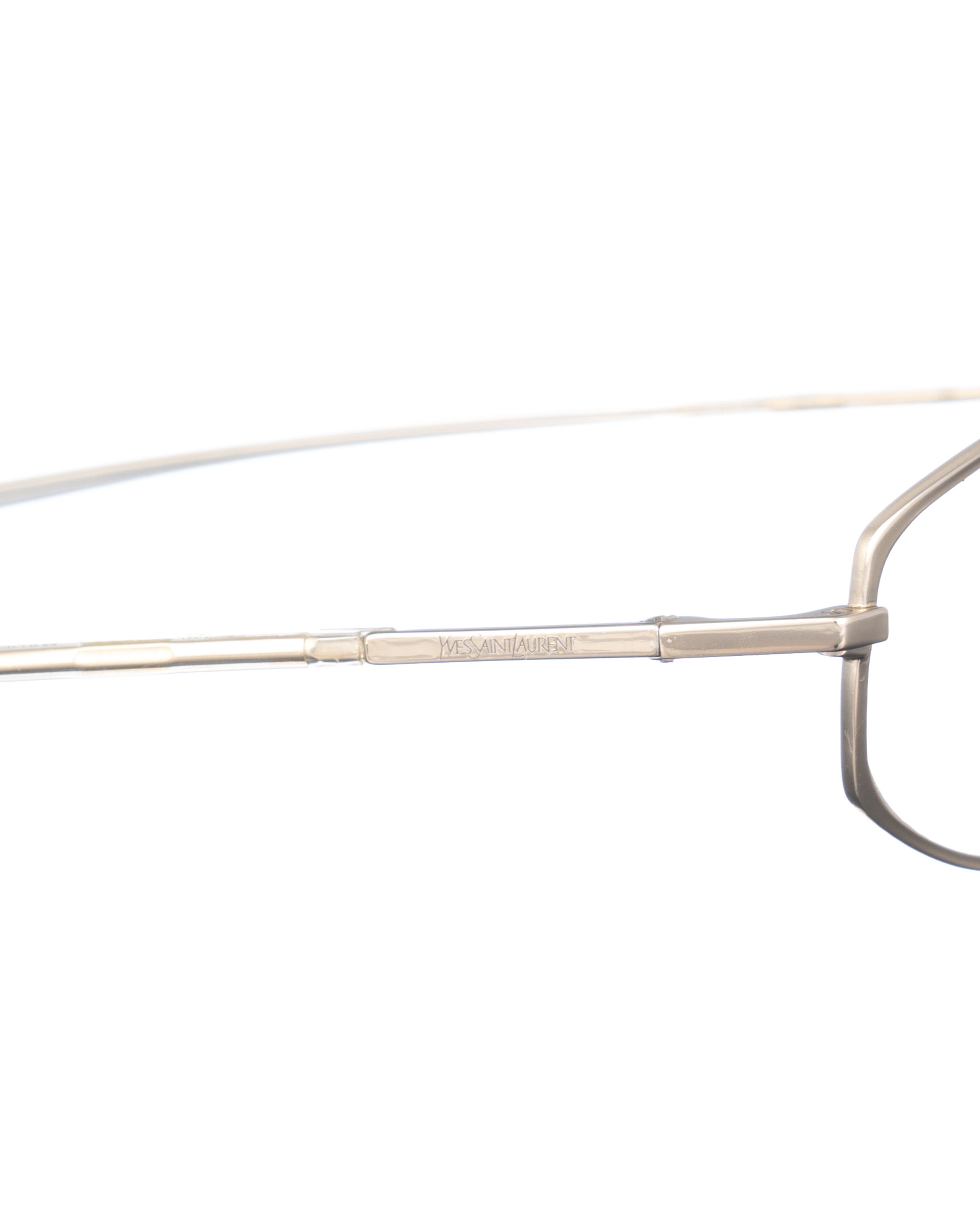 Yves Saint Laurent Yves Saint Laurent 00s Gold Chrome Metal Glasses Size ONE SIZE - 3 Thumbnail