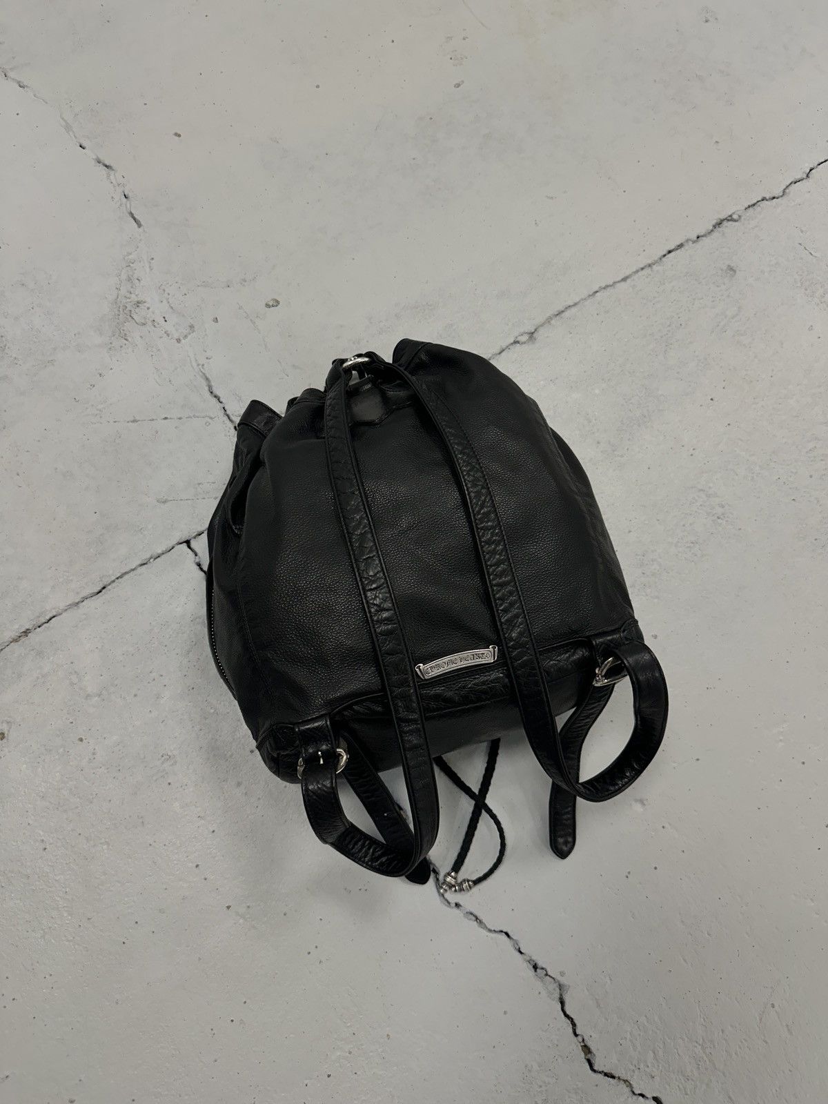 Chrome Hearts Chrome Hearts Flooded Leather Patch Drawstring Backpack Size ONE SIZE - 8 Thumbnail