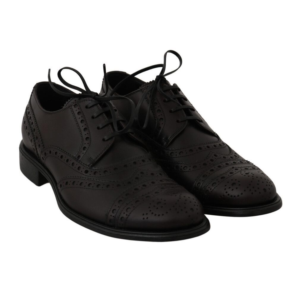 Dolce & Gabbana Dolce & Gabbana Elegant Bordeaux Wingtip Derby Dress Shoes Size US 6 / EU 39 - 3 Thumbnail