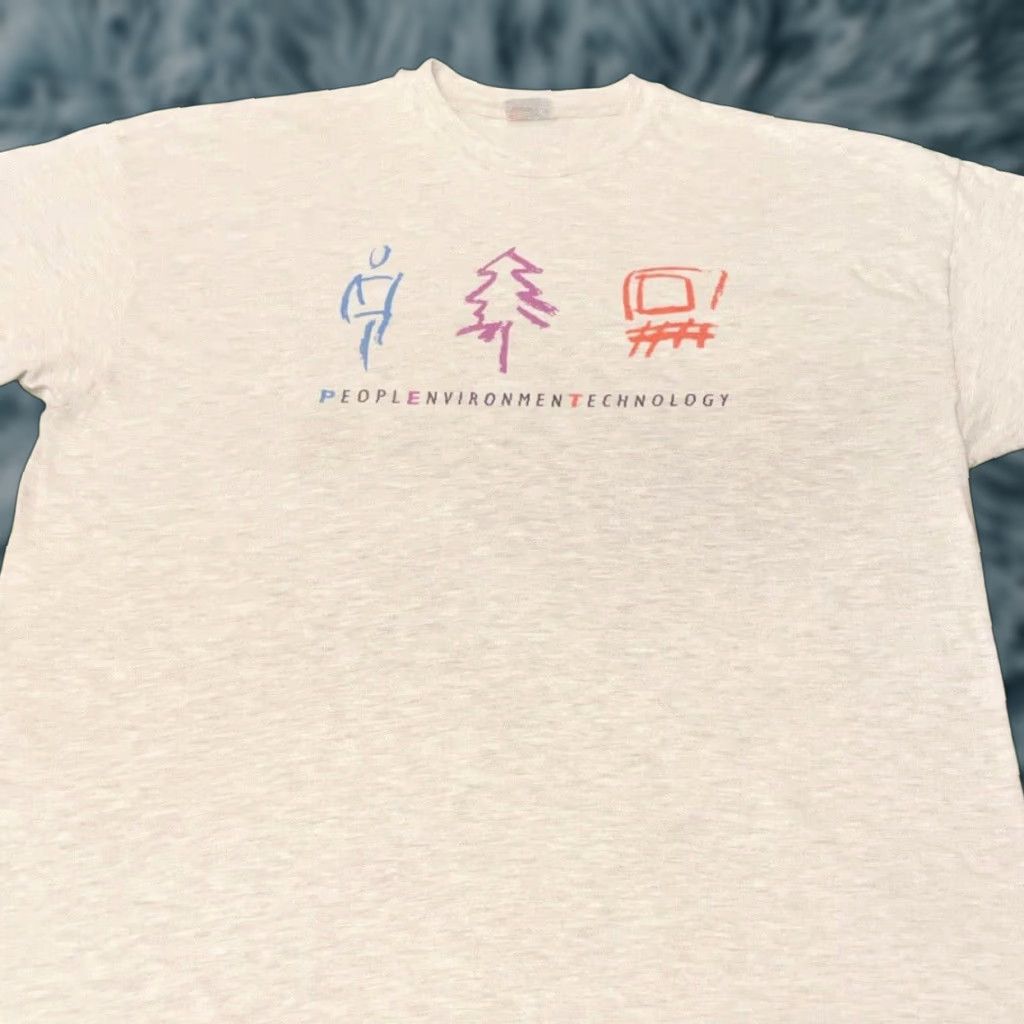 Apple VINTAGE 80s 90s Apple Mac Tech Computer Nature Environment Shirt Mens XXL Gray 90s Mens Shirt Size US XXL / EU 58 / 5 - 1 Thumbnail
