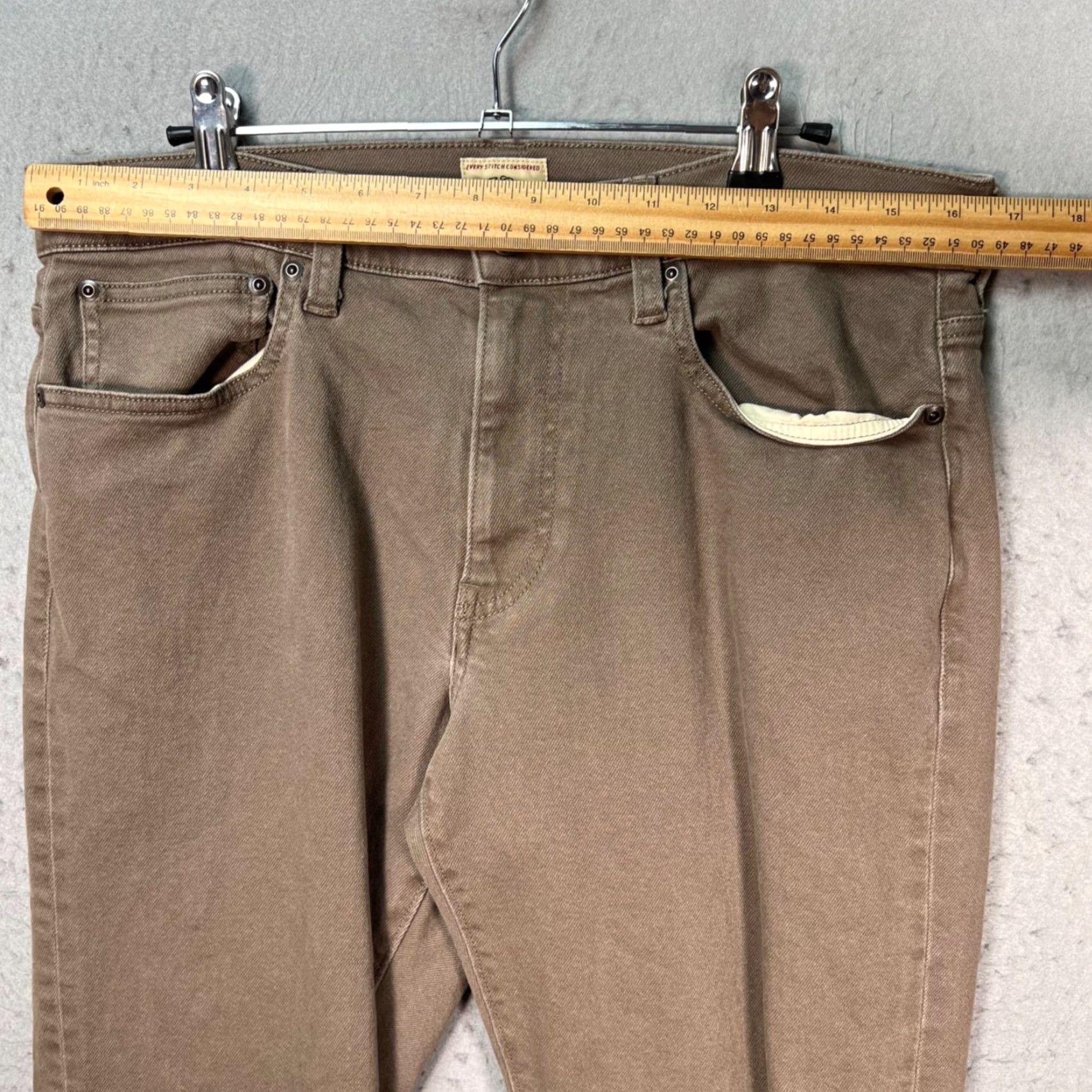 J.Crew J.CREW 770 Straight-Fit Stretch Pants Khaki Brown Mens 32 x 32 Pants Size US 32 / EU 48 - 6 Thumbnail