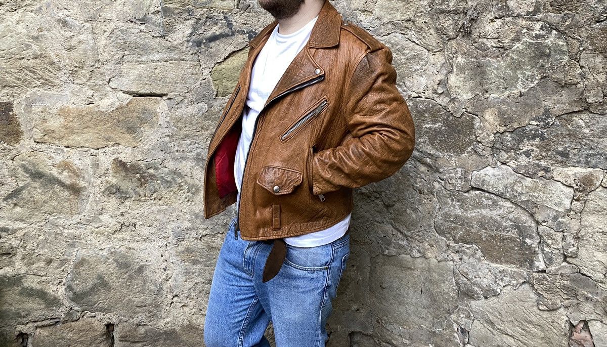 Vintage Vintage 80s Motorcycle Perfecto Leather Biker Jacket Size US L / EU 52-54 / 3 - 7 Thumbnail