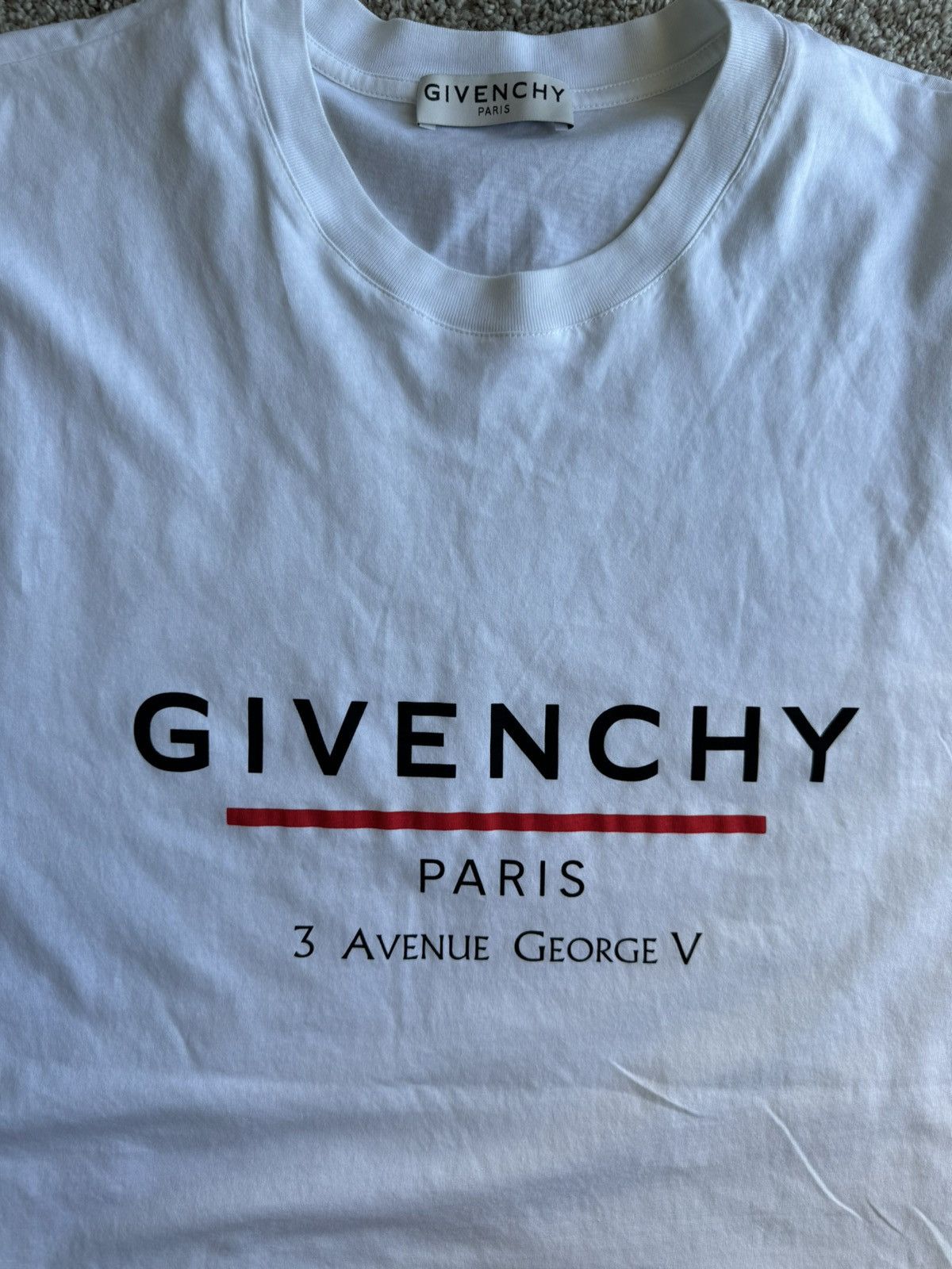 Givenchy Givenchy Paris White T-Shirt Size US XL / EU 56 / 4 - 2 Thumbnail