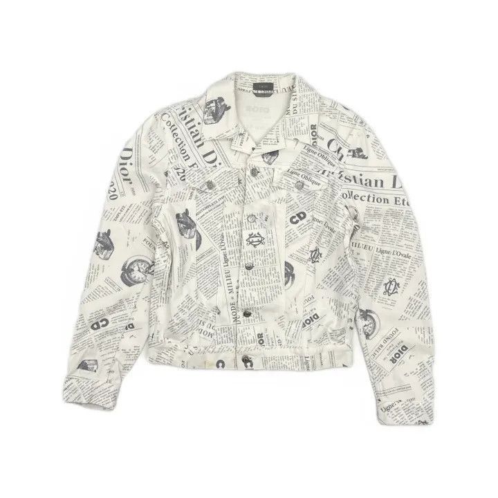 Dior Dior Dior Newspaper Print Long Sleeve Jacket 0079-2507 Size US S / EU 44-46 / 1 - 2 Thumbnail