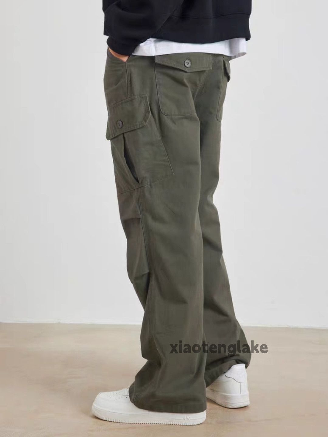 Designer × Japanese Brand × Vintage washed faded utility military patchwork cargo pants Size US 28 / EU 44 - 4 Thumbnail
