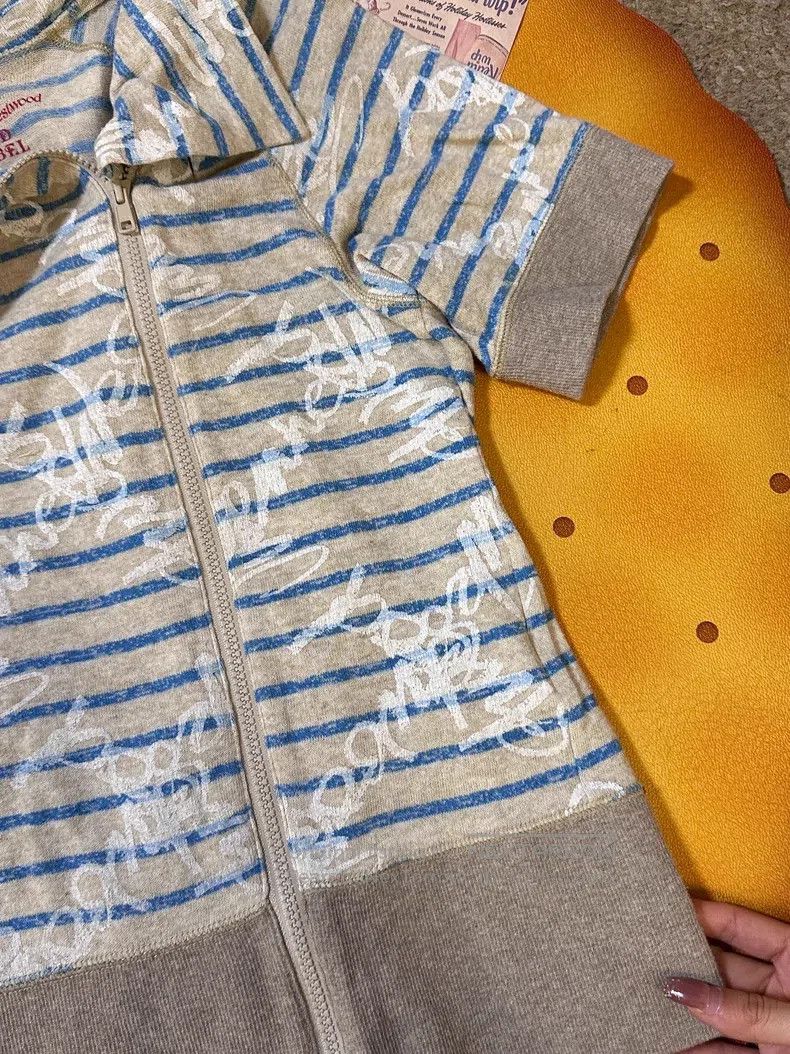 Vivienne Westwood Vivienne Westwood Navy and White Striped Hooded Short Slee Size M / US 6-8 / IT 42-44 - 4 Thumbnail