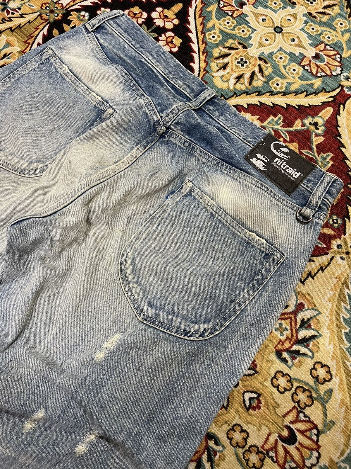 Nitraid Nitraid Destroyed Ripped Baggy Distressed Vintage Jeans Size US 35 - 9 Thumbnail