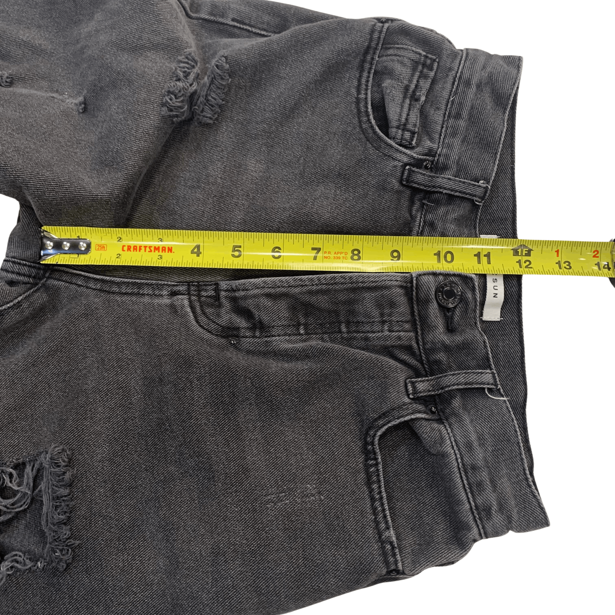 Pacsun Distressed High Rise Straight Leg Jeans | 25" | Black Denim Size 25" / US 0 / IT 36 - 6 Thumbnail