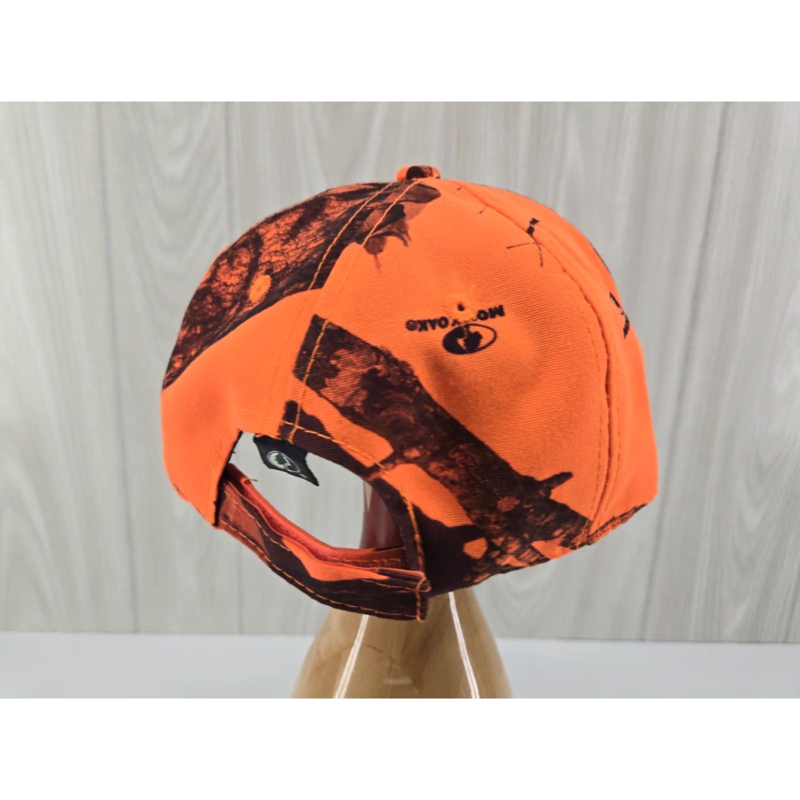 Vintage VINTAGE Mossy Oak Ergon Men's Safety Orange Hunting Cap Camo Baseball Cap Adjustable Orange Camouflage Men Size ONE SIZE - 7 Thumbnail