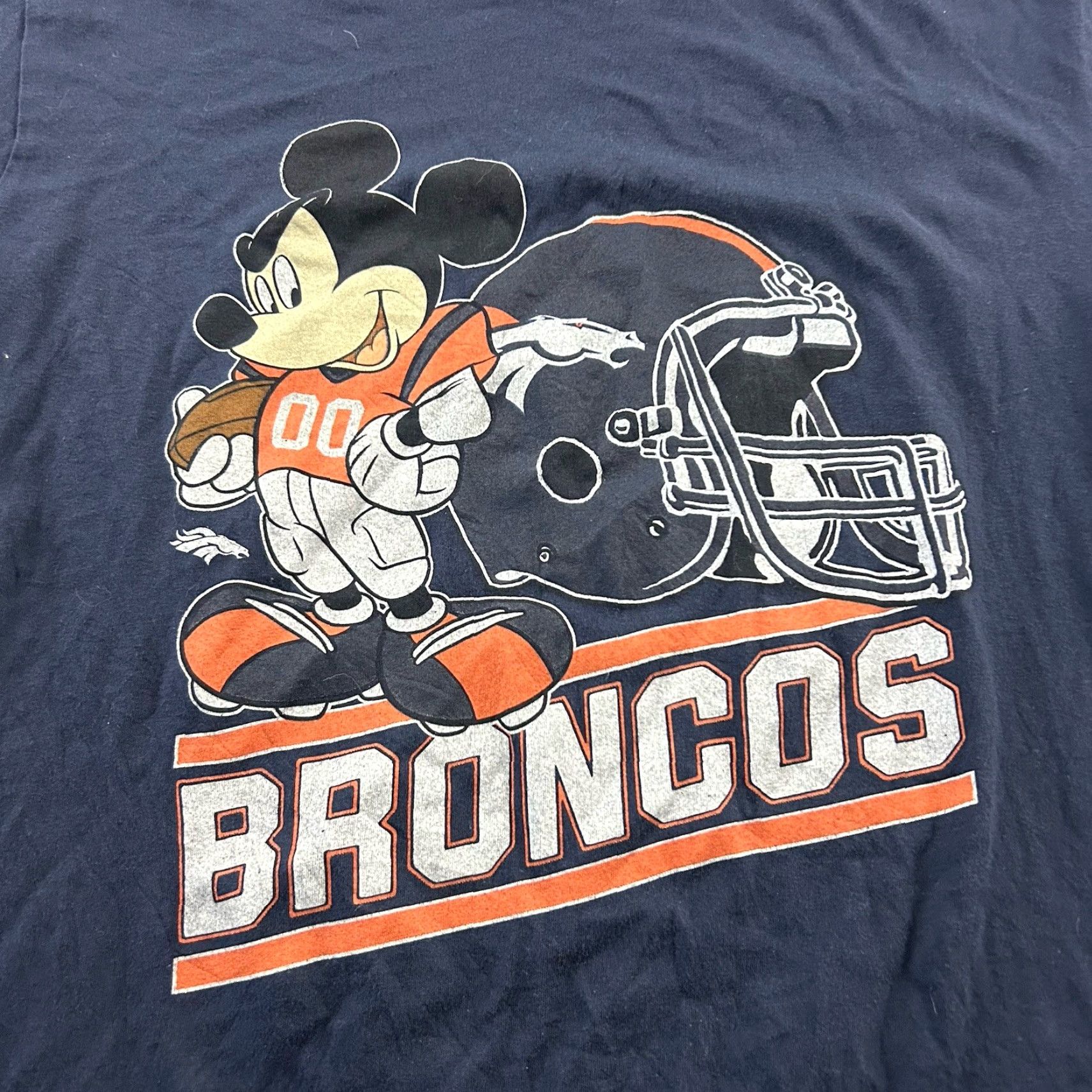 Disney Disney Mickey Mouse Broncos Short Sleeve T Shirt Men’s Medium Blue Shirt Size US M / EU 48-50 / 2 - 2 Thumbnail