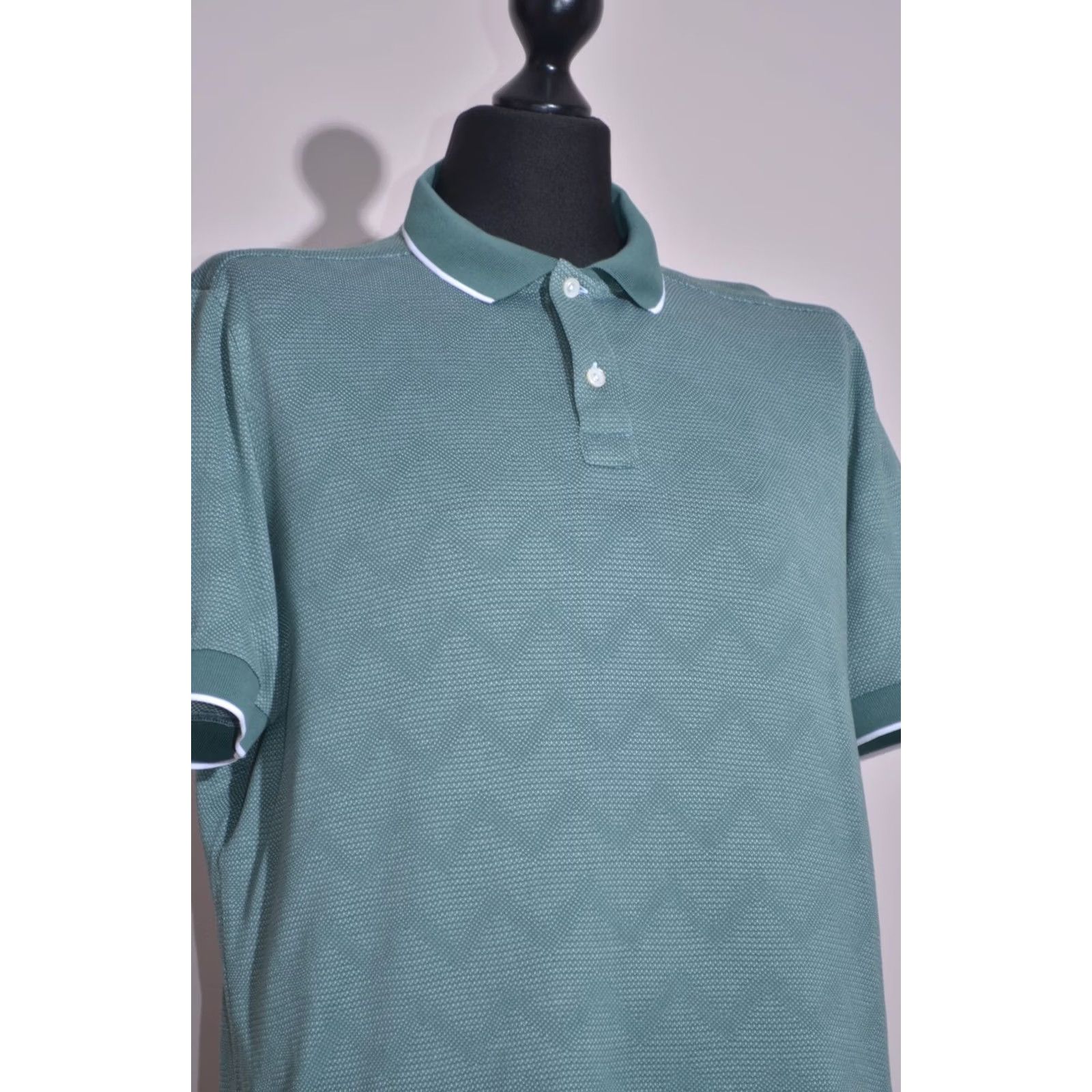 Eton Eton Polo Shirt Men Slim Fit Pique Cotton Short Sleeve Mint Green XL Polo Shirt Mens Green Slim Fit Casual Shirt Size US XL / EU 56 / 4 - 2 Thumbnail