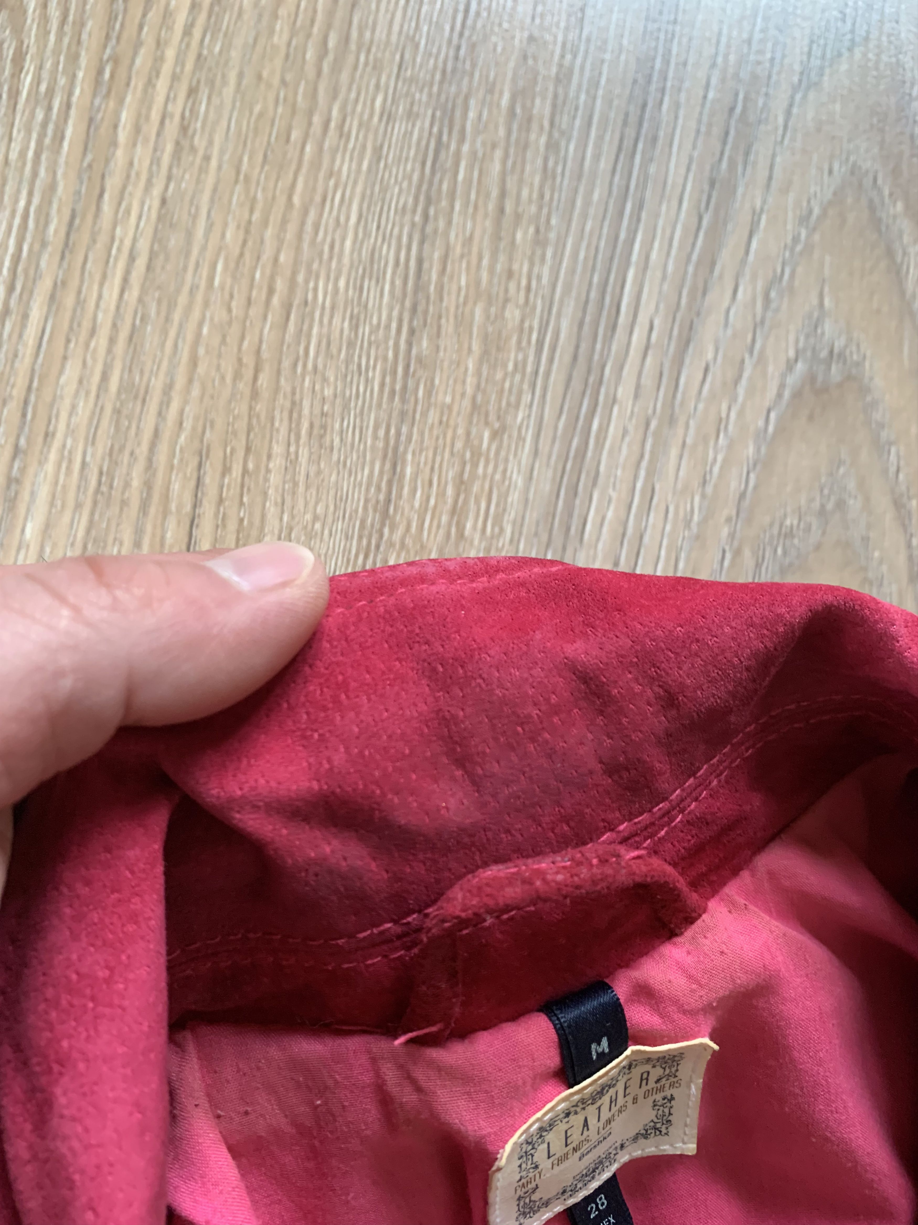 Bershka Bershka Pink Leather Suede Biker Jacket Size M / US 6-8 / IT 42-44 - 10 Thumbnail