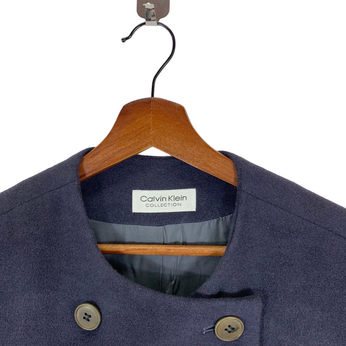 Calvin Klein DESIGNER CALVIN KLEIN COLLECTION WOOL BUTTON COAT Size US M / EU 48-50 / 2 - 6 Thumbnail
