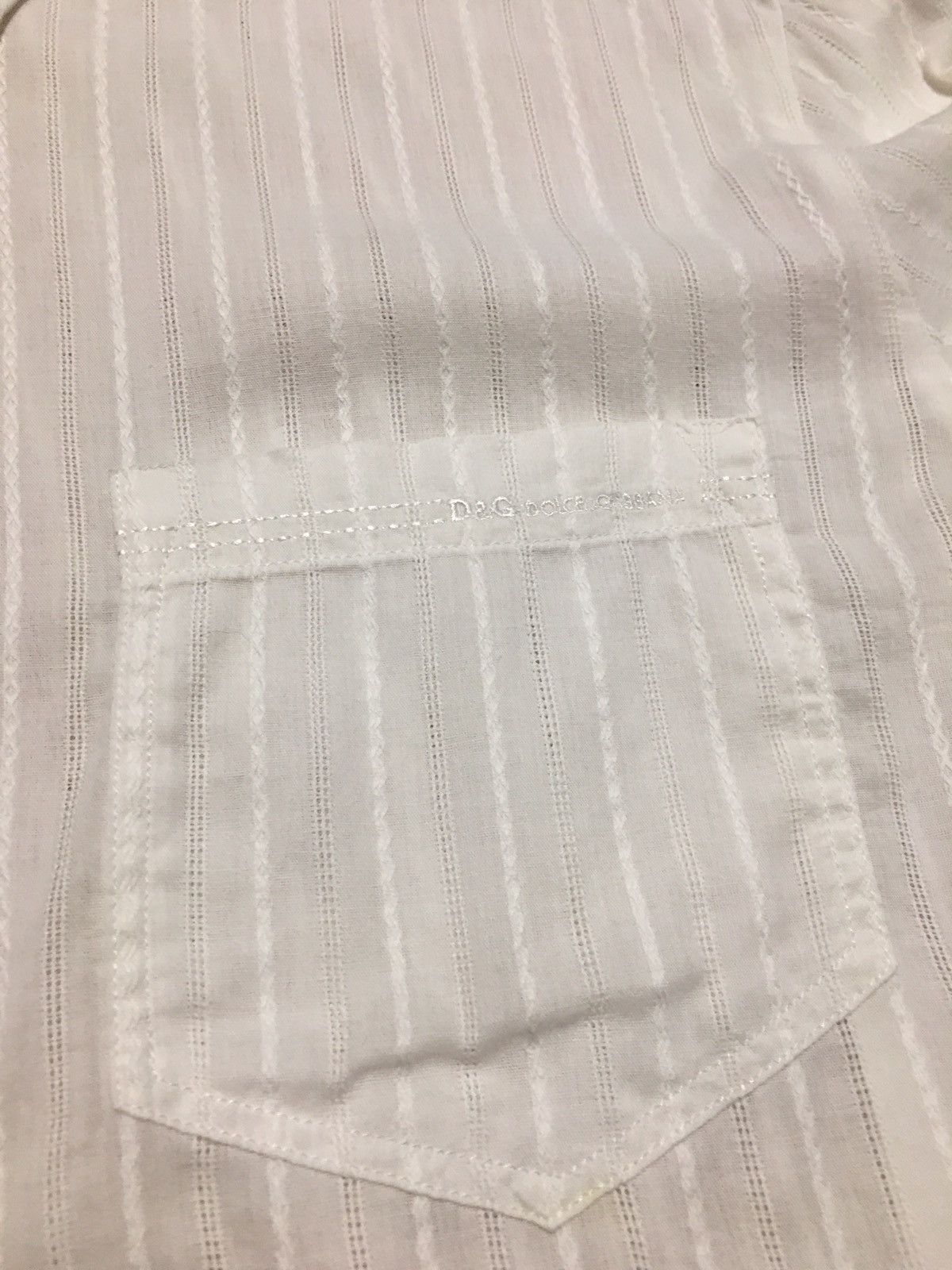 Dolce & Gabbana Dolce & Gabbana White Embroidered Men Shirt Size 38/52 Size US L / EU 52-54 / 3 - 5 Thumbnail