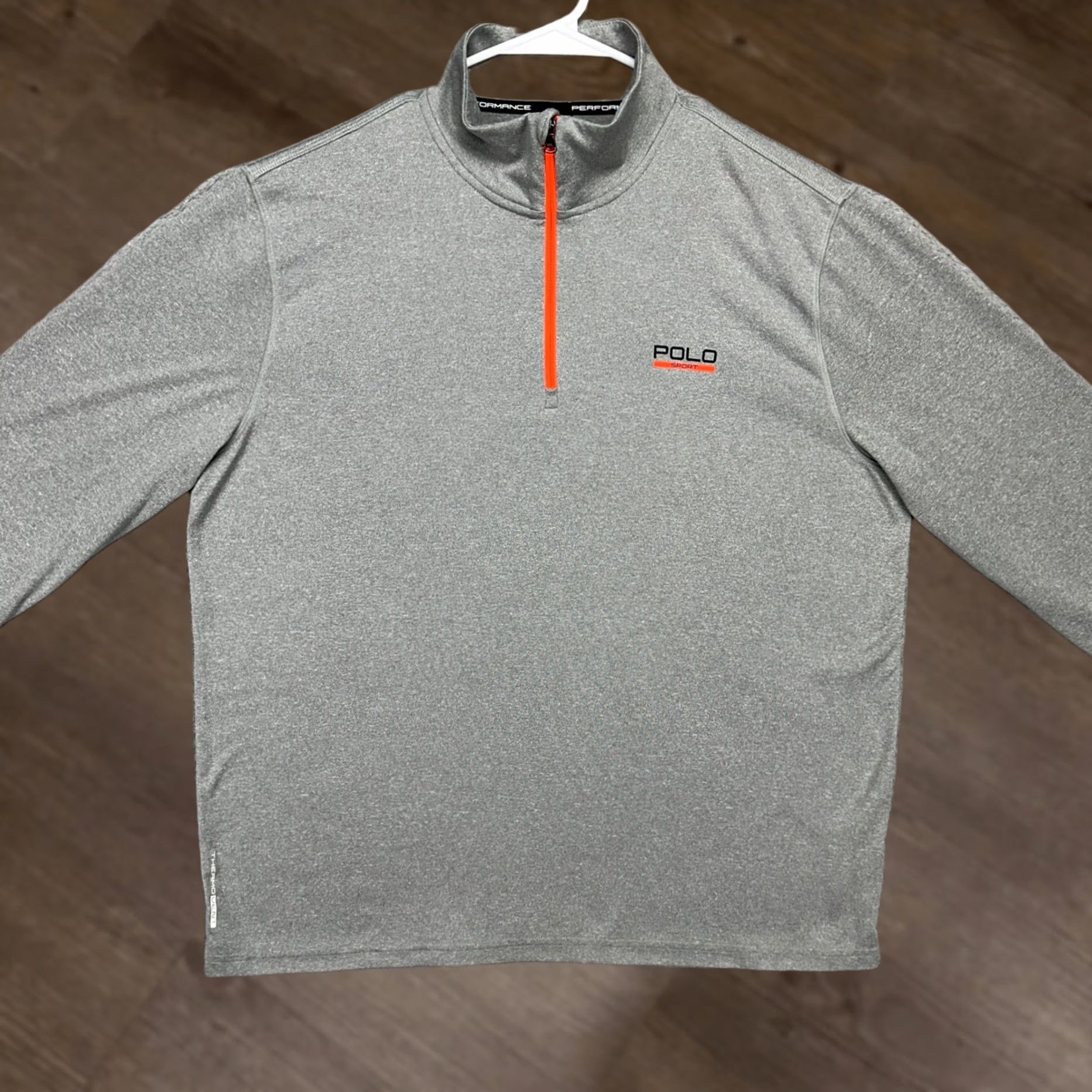 Polo Ralph Lauren Polo Sport Ralph Lauren Mens Pullover Shirt Large Grey Thermo Vent Quarter Zip Size US L / EU 52-54 / 3 - 1 Thumbnail