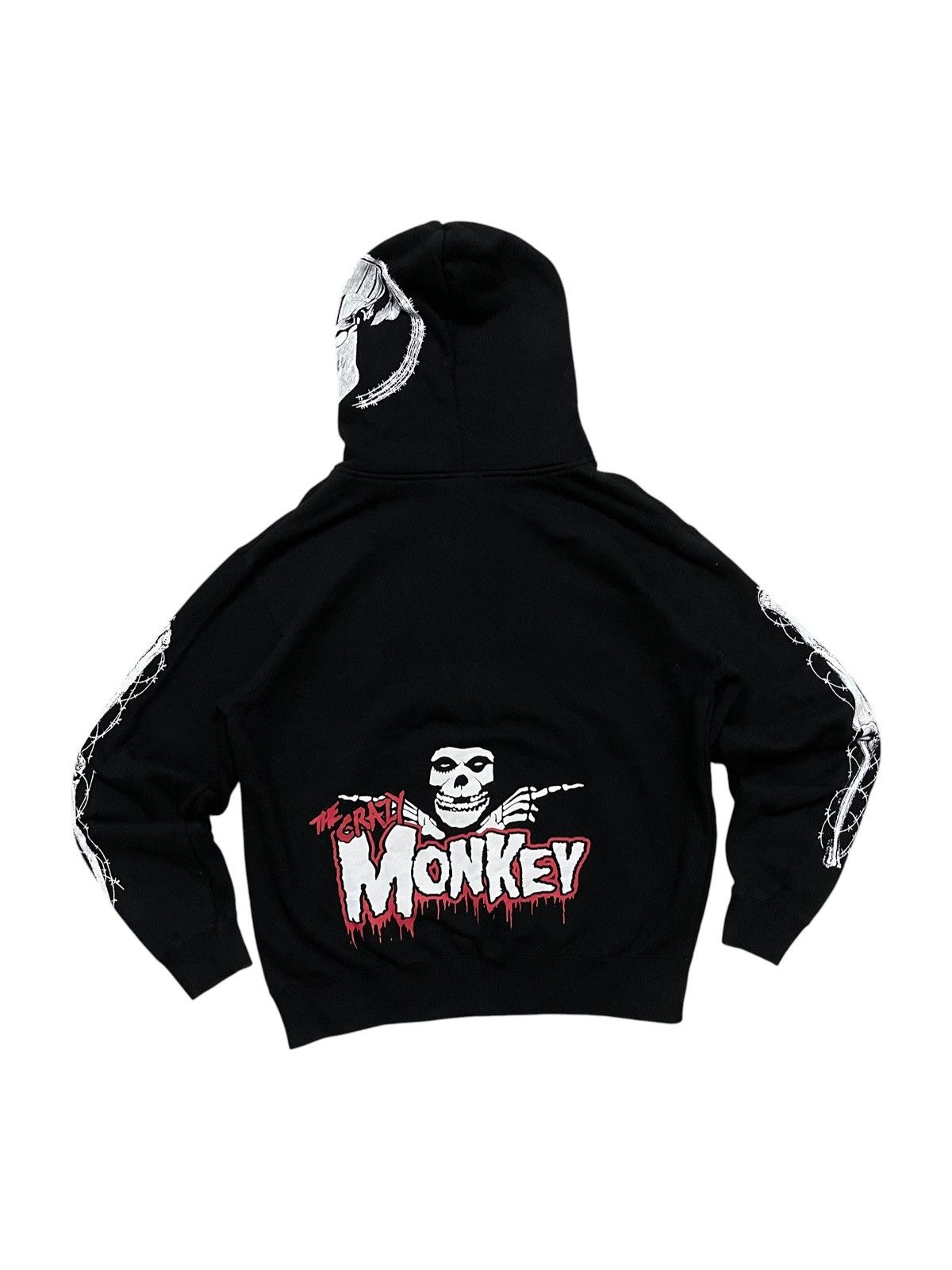 If Six Was Nine 00s IFSIXWASNINE STYLE BLACK GOTHIC SKELETON ZIP UP HOODIE Size US L / EU 52-54 / 3 - 2 Thumbnail