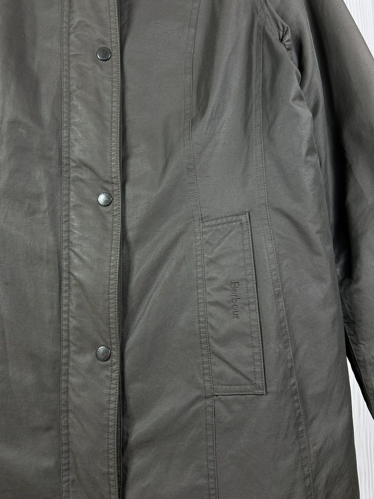 Barbour Barbour Twill Belsay Women’s Brown Waterproof Long Jacket Size XL / US 12-14 / IT 48-50 - 7 Thumbnail