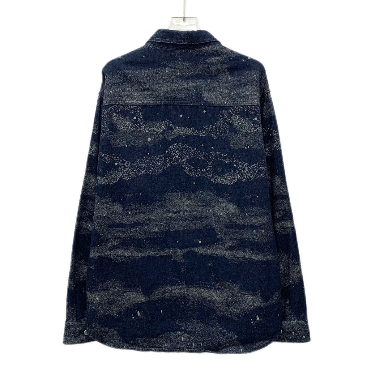 Dior Dior Navy Star Pattern Lapel Long Sleeve Denim Shirt K26WX Size US XS / EU 42 / 0 - 2 Thumbnail