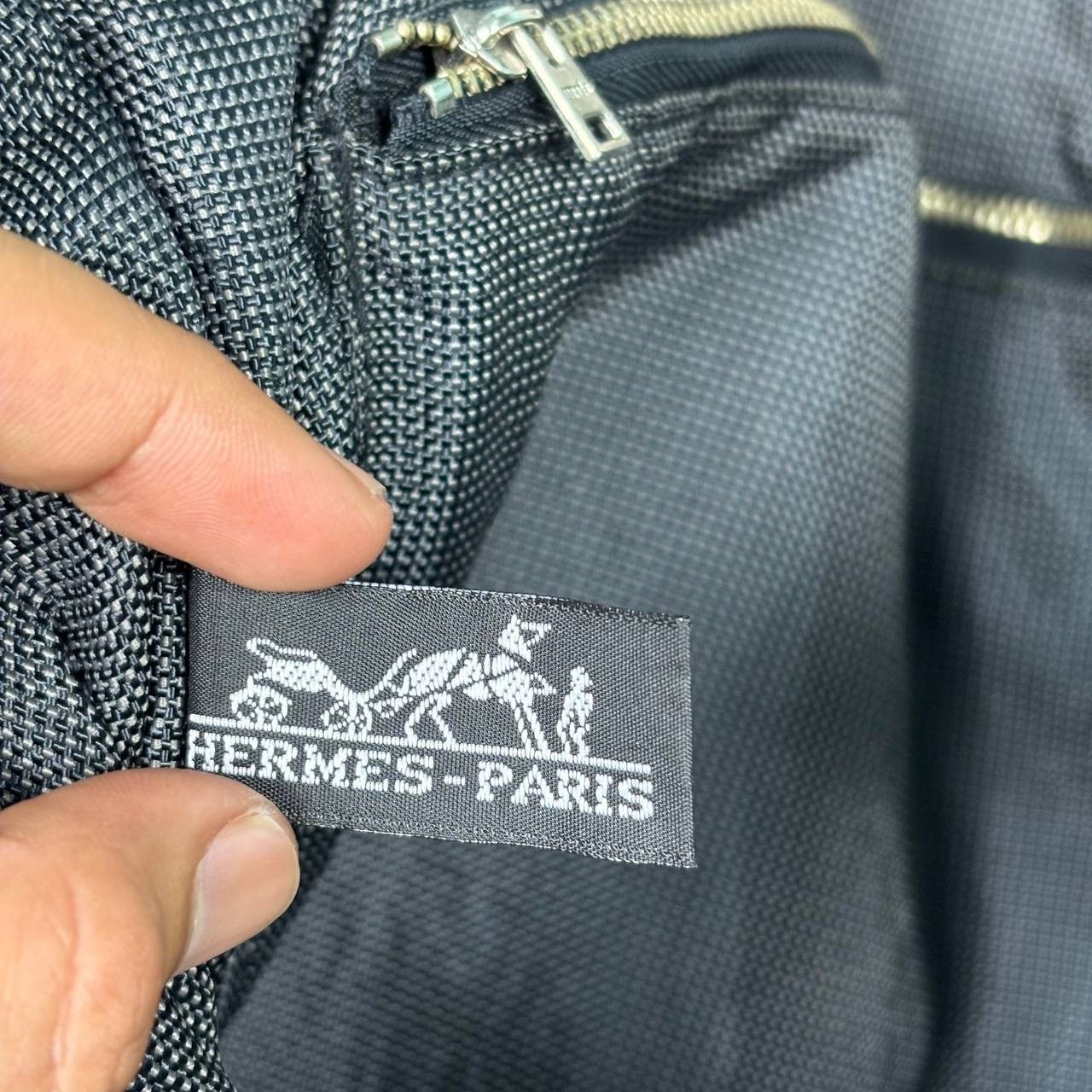 Hermes Hermes Herline Tote MM Canvas Bag Air Line Tote Bag Gray Size ONE SIZE - 10 Thumbnail