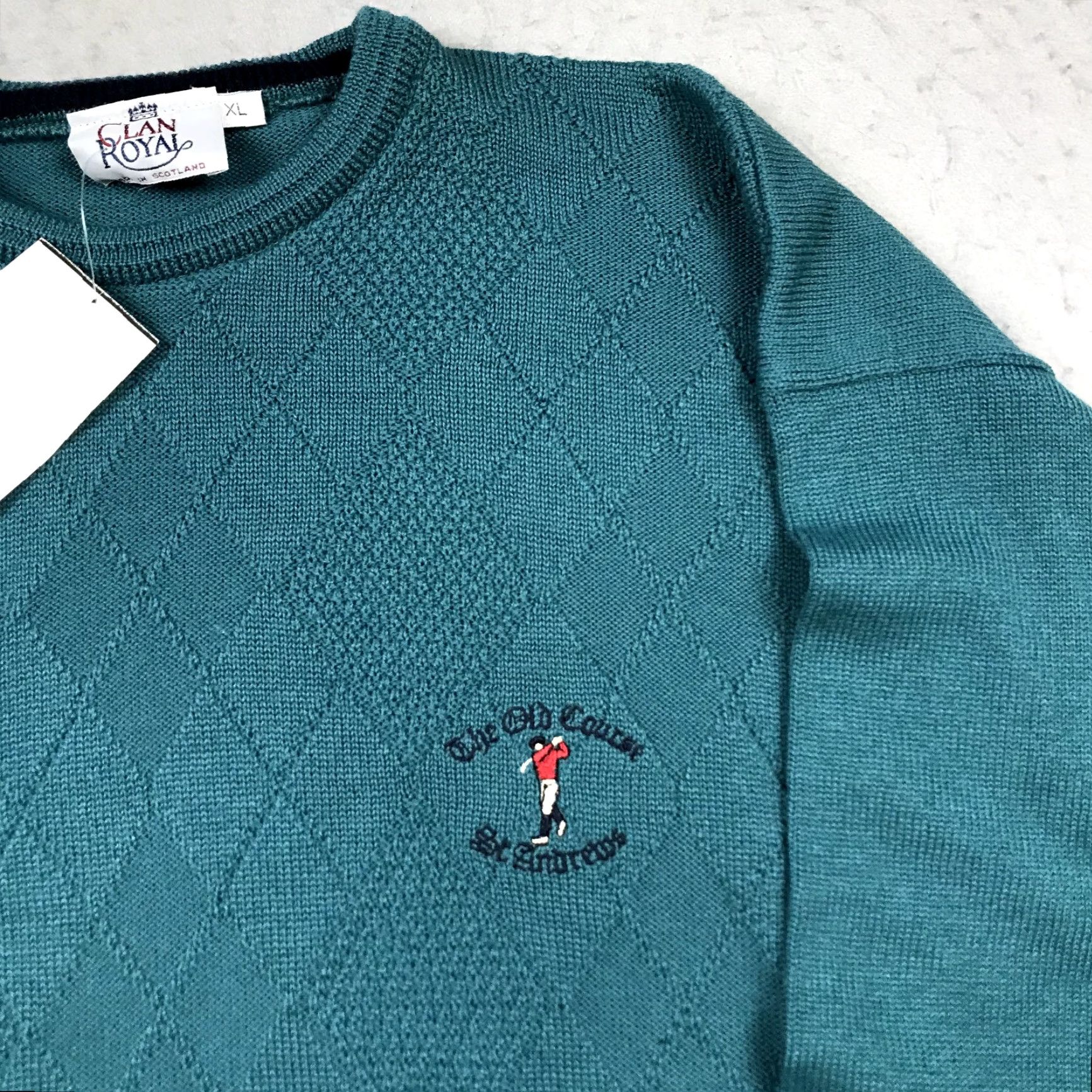 Vintage VINTAGE Clan Royal Sweater Mens XL Green Old Course St Andrews Scotland Golf Crewneck Size US XL / EU 56 / 4 - 3 Thumbnail