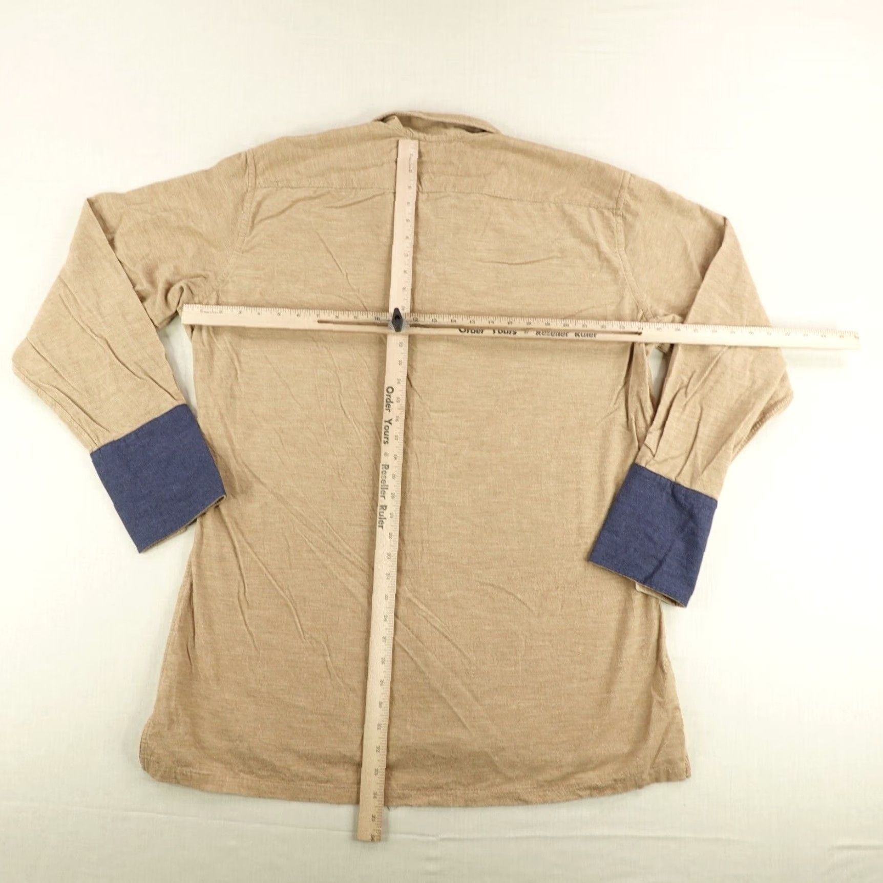 Proper Cloth VINTAGE Proper Cloth Men's Shirt XL Corduroy Button-Up Long Sleeve Collared Easy Care Beige 90s Fashion Size US XL / EU 56 / 4 - 5 Thumbnail