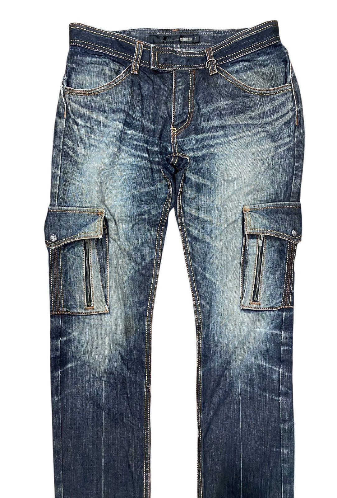 Japanese Brand Rare SCHLUSSEL Skinny Cargo Pant Size US 31 - 2 Thumbnail