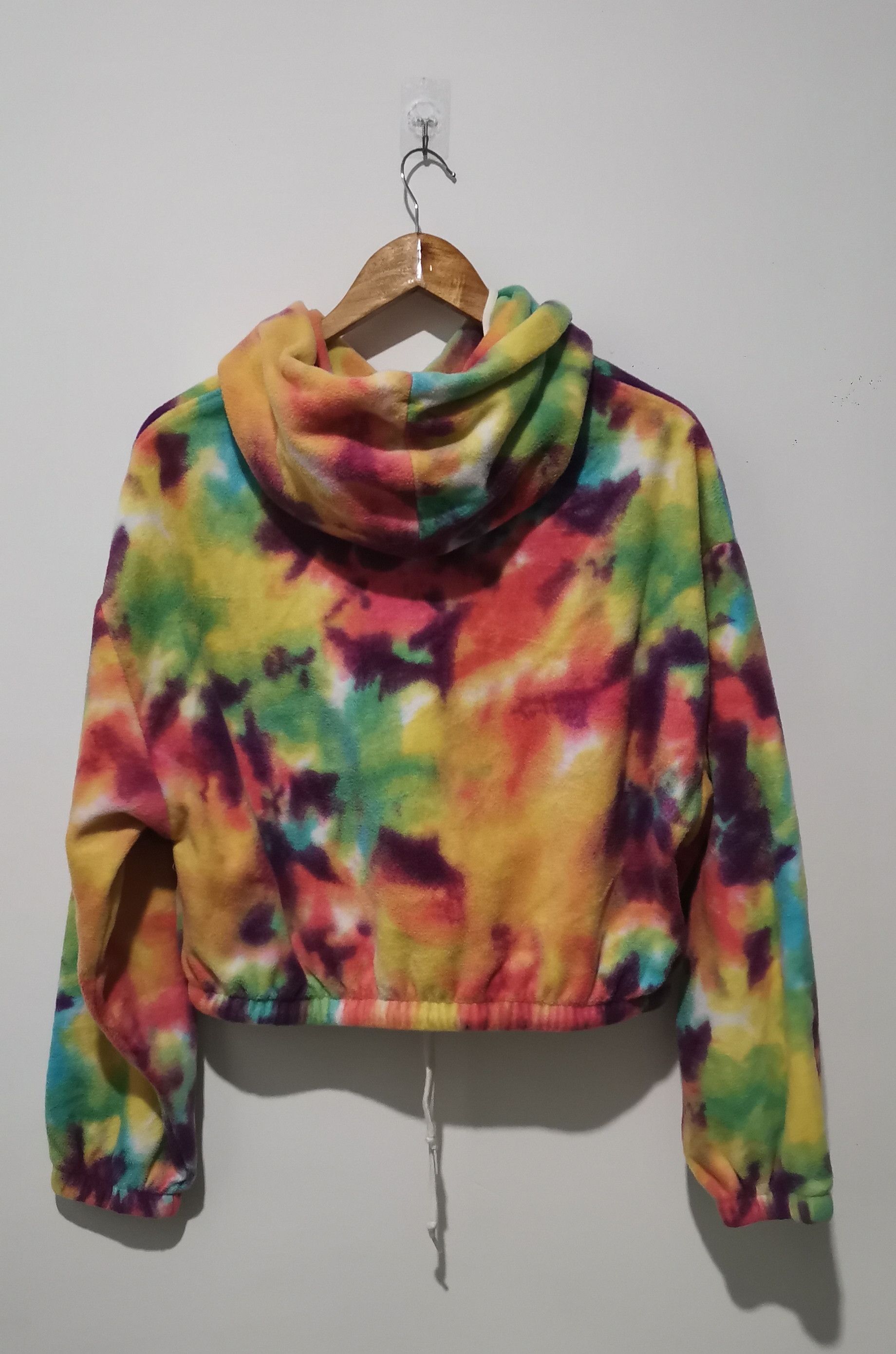 Obey Obey Women's Fleece Pullover Hoodie Russett Rainbow Tie Dye Size S / US 4 / IT 40 - 2 Thumbnail