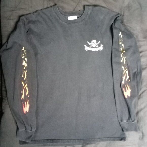Disney × Vintage Vintage Y2K Disney Pirates Of The Caribbean Flames T-Shirt Size US L / EU 52-54 / 3 - 2 Thumbnail