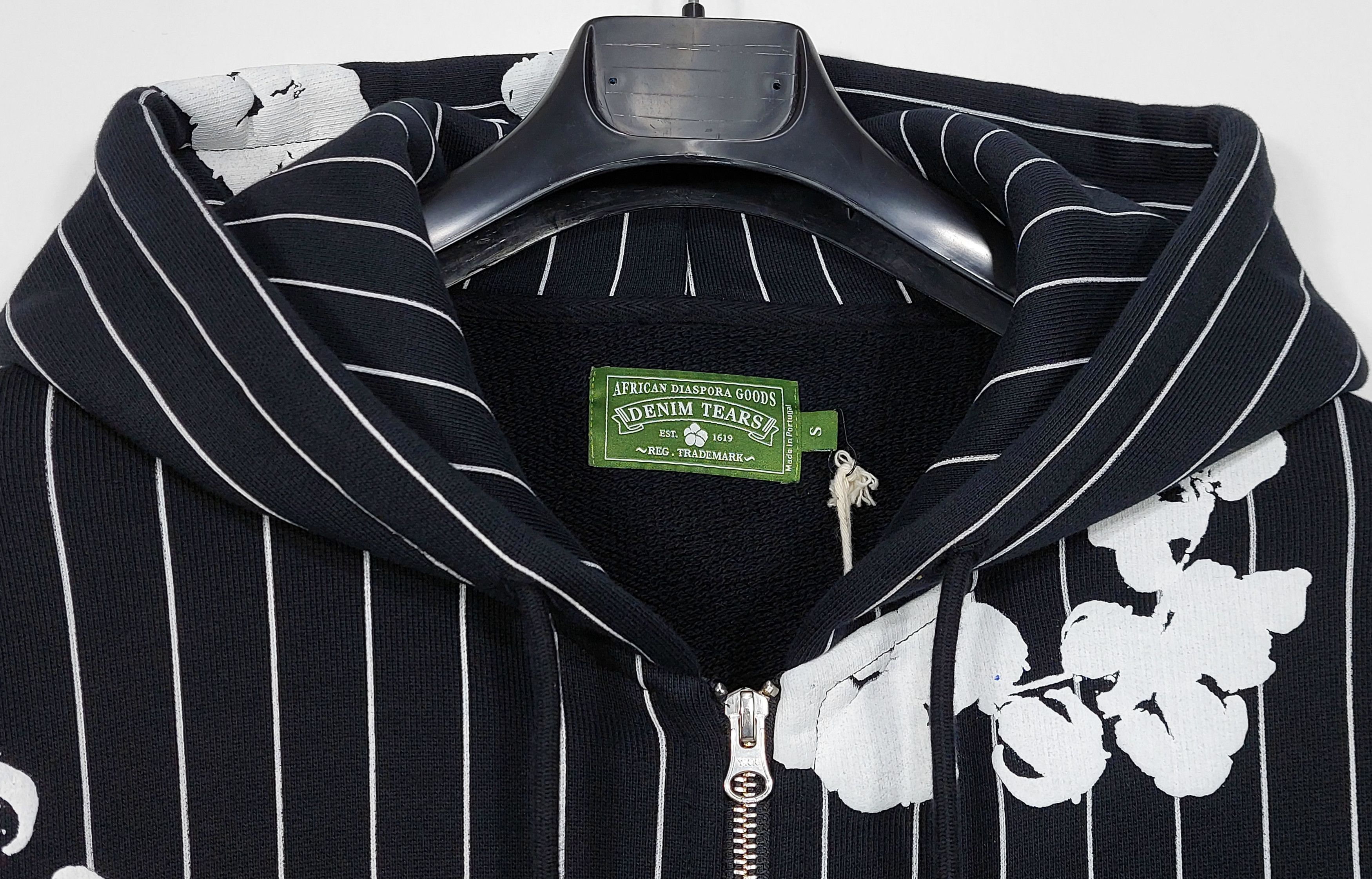 DENIM TEARS NY yankees stripe zip hoodie - black S Size US S / EU 44-46 / 1 - 2 Thumbnail