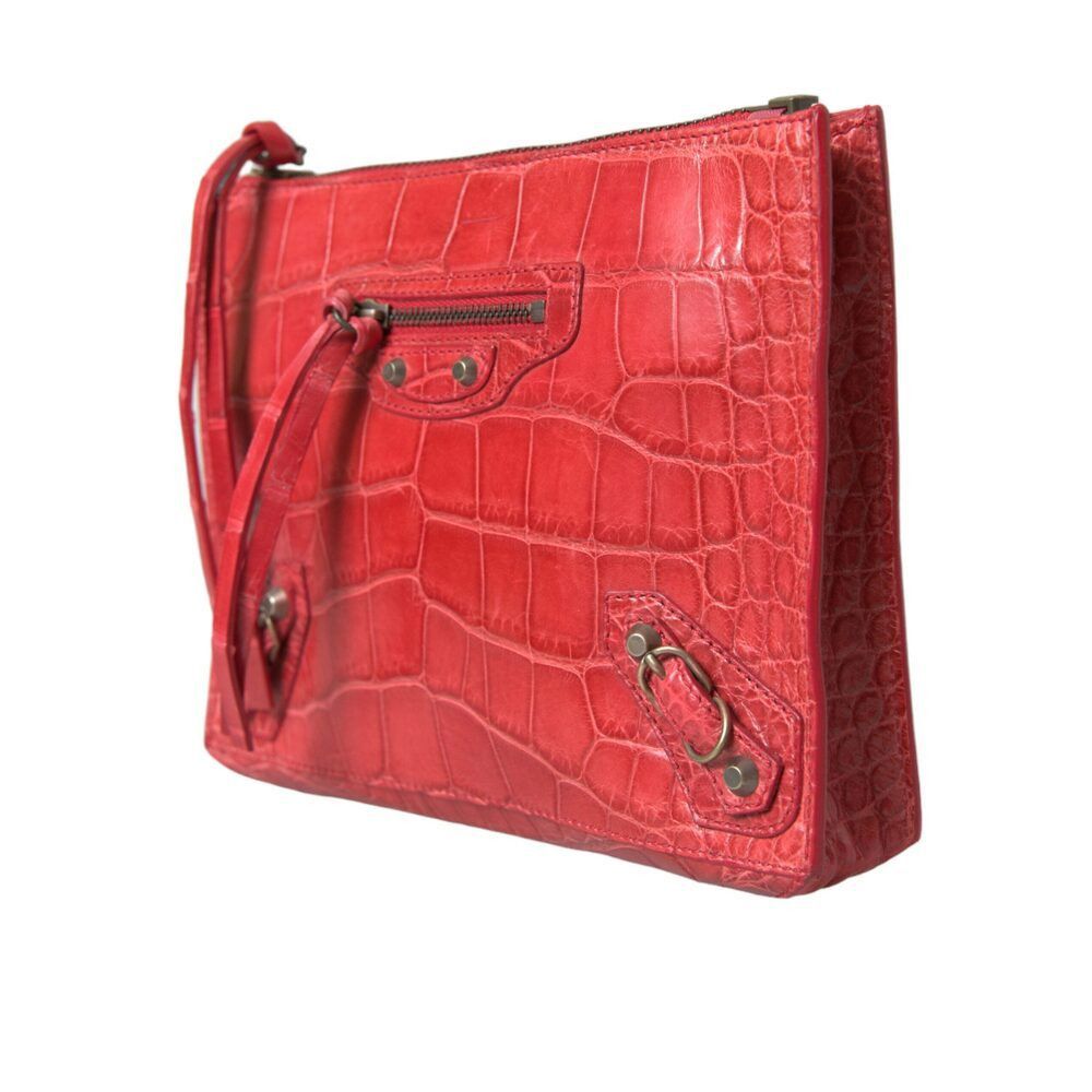 Balenciaga Balenciaga Exotic Red Alligator Leather Clutch Size ONE SIZE - 2 Thumbnail
