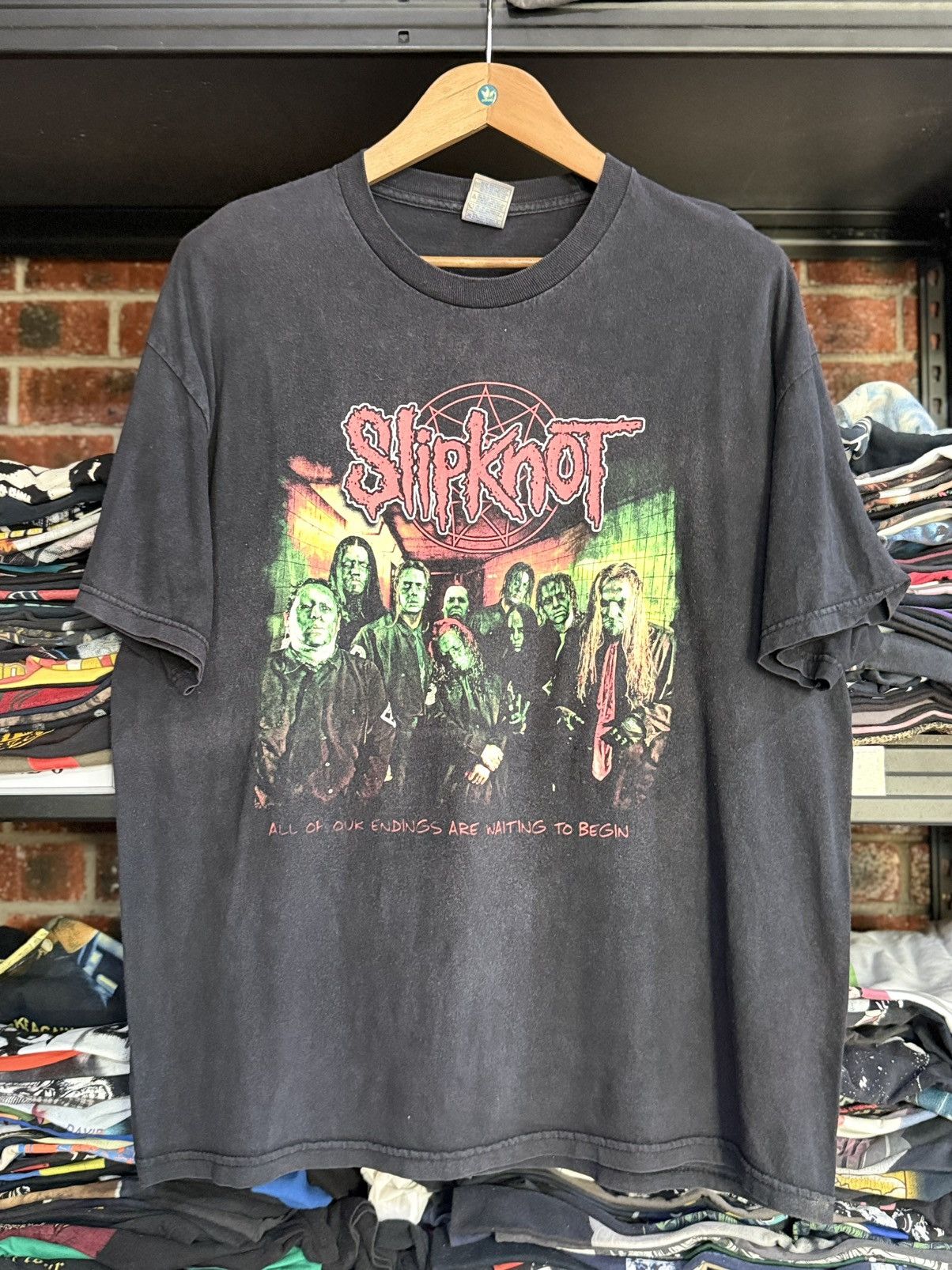 Band Tees Vintage Slipknot American Heavy Metal Band Promo Faded Tee Size US XL / EU 56 / 4 - 1 Thumbnail