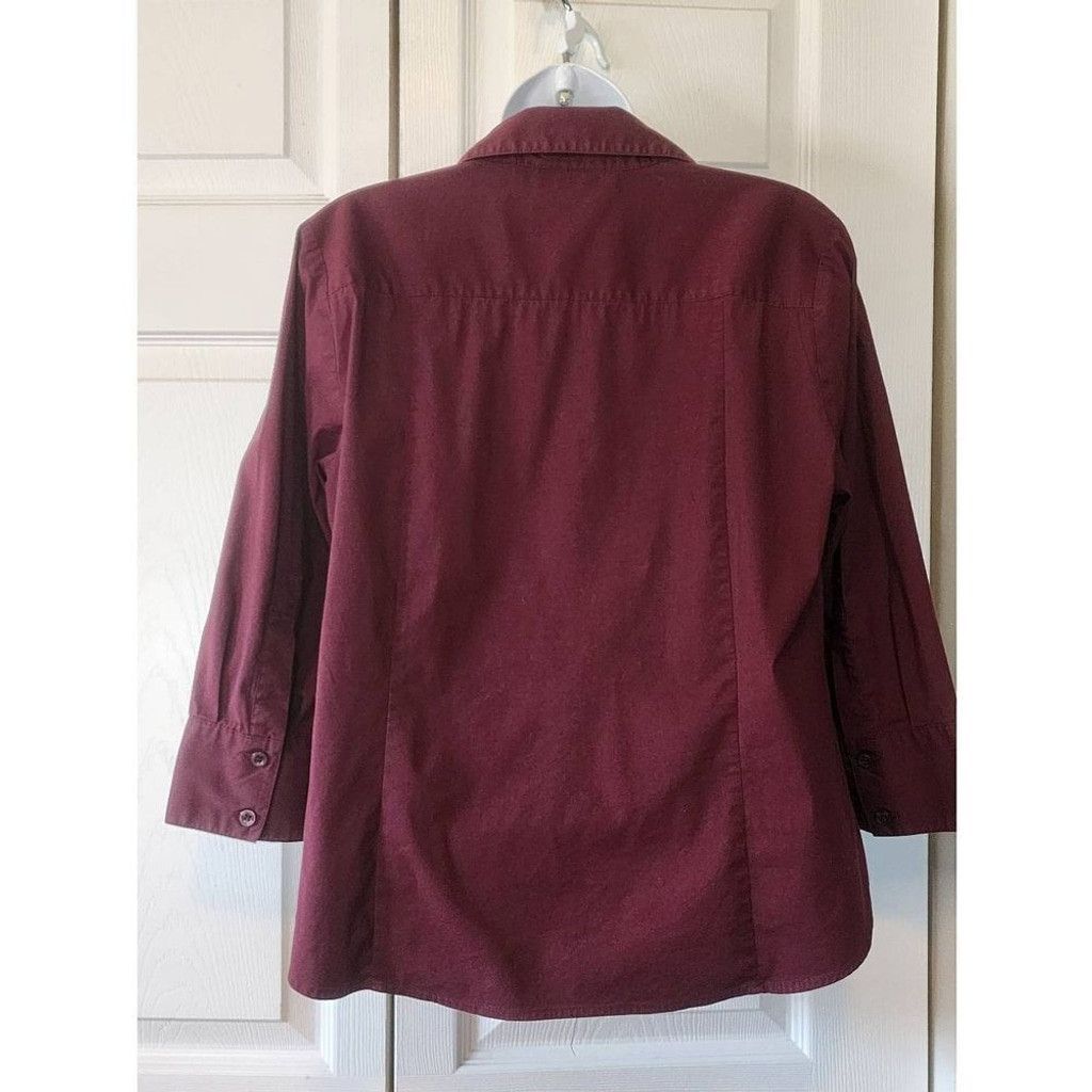 Other Apostrophe Marroon Blouse Size L / US 10 / IT 46 - 3 Thumbnail