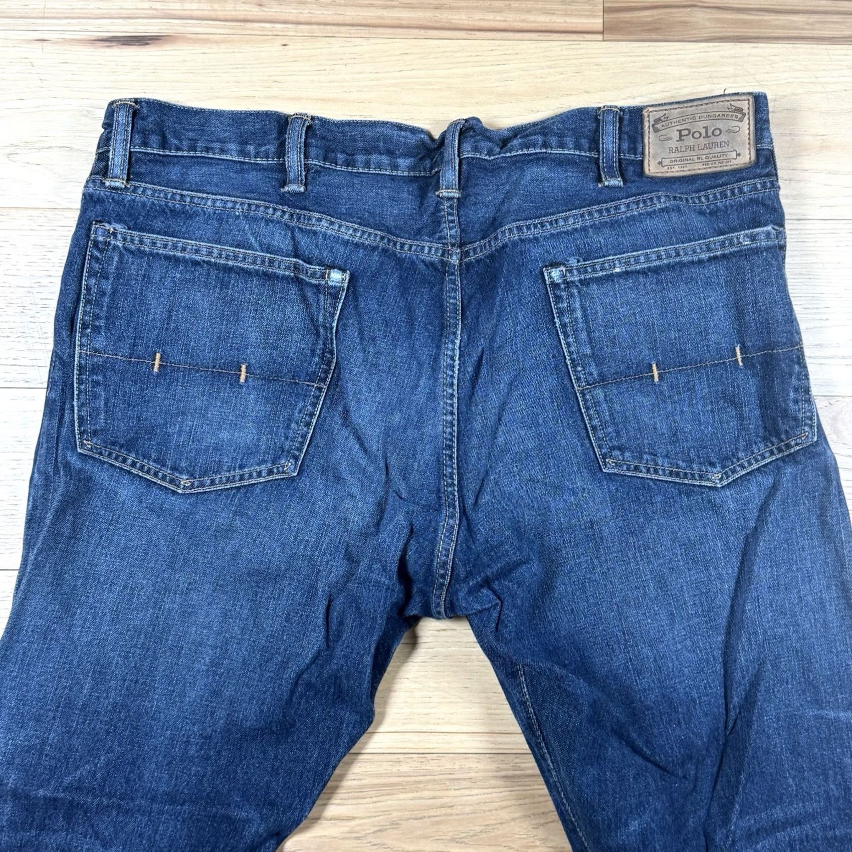 Polo Ralph Lauren VINTAGE Polo Ralph Lauren Jeans Straight Blue Mens 37x29 Dungarees Size US M / EU 48-50 / 2 - 6 Thumbnail