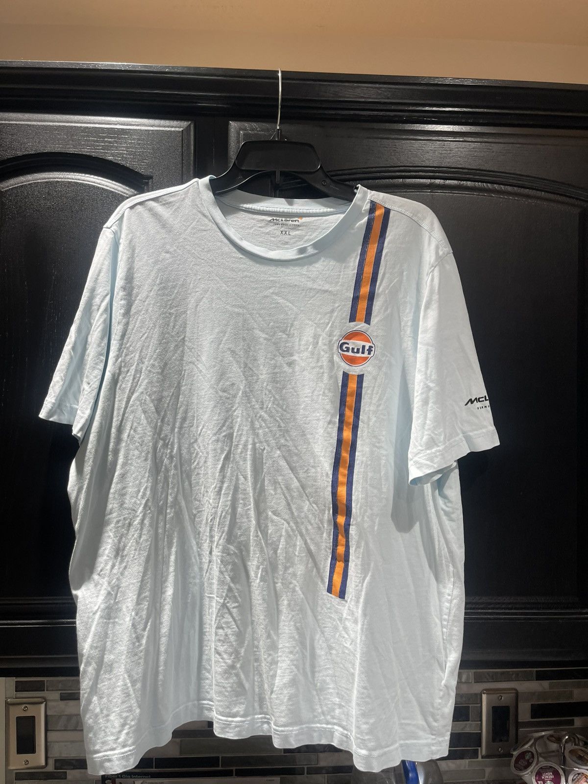 Other McLaren Racing F1 Gulf Mens Stripe Blue T-shirt Size US XXL / EU 58 / 5 - 1 Thumbnail