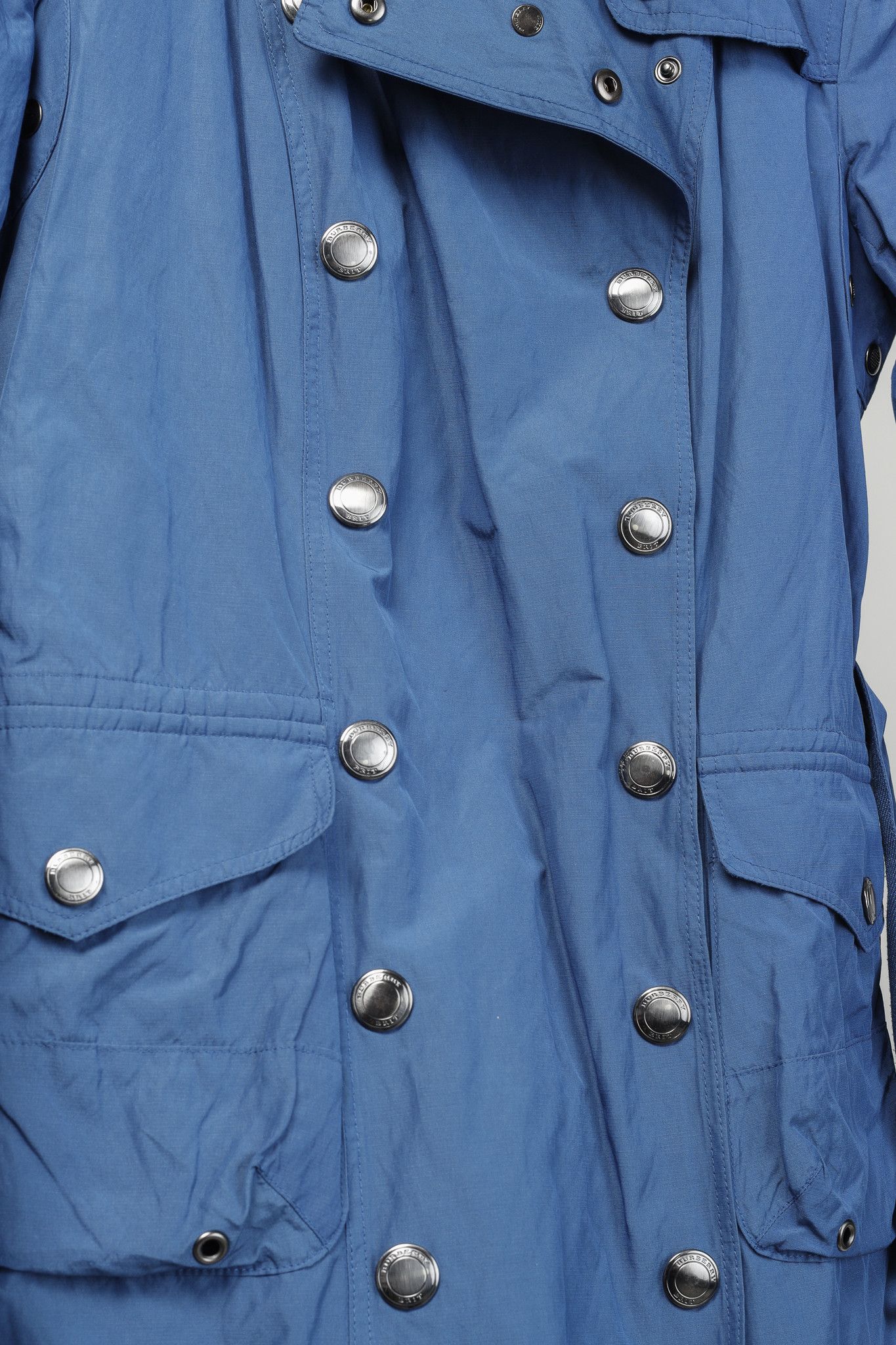 Burberry Burberry Brit Blue Double-Breasted Belted Short Rain Coat Size S / US 4 / IT 40 - 9 Thumbnail