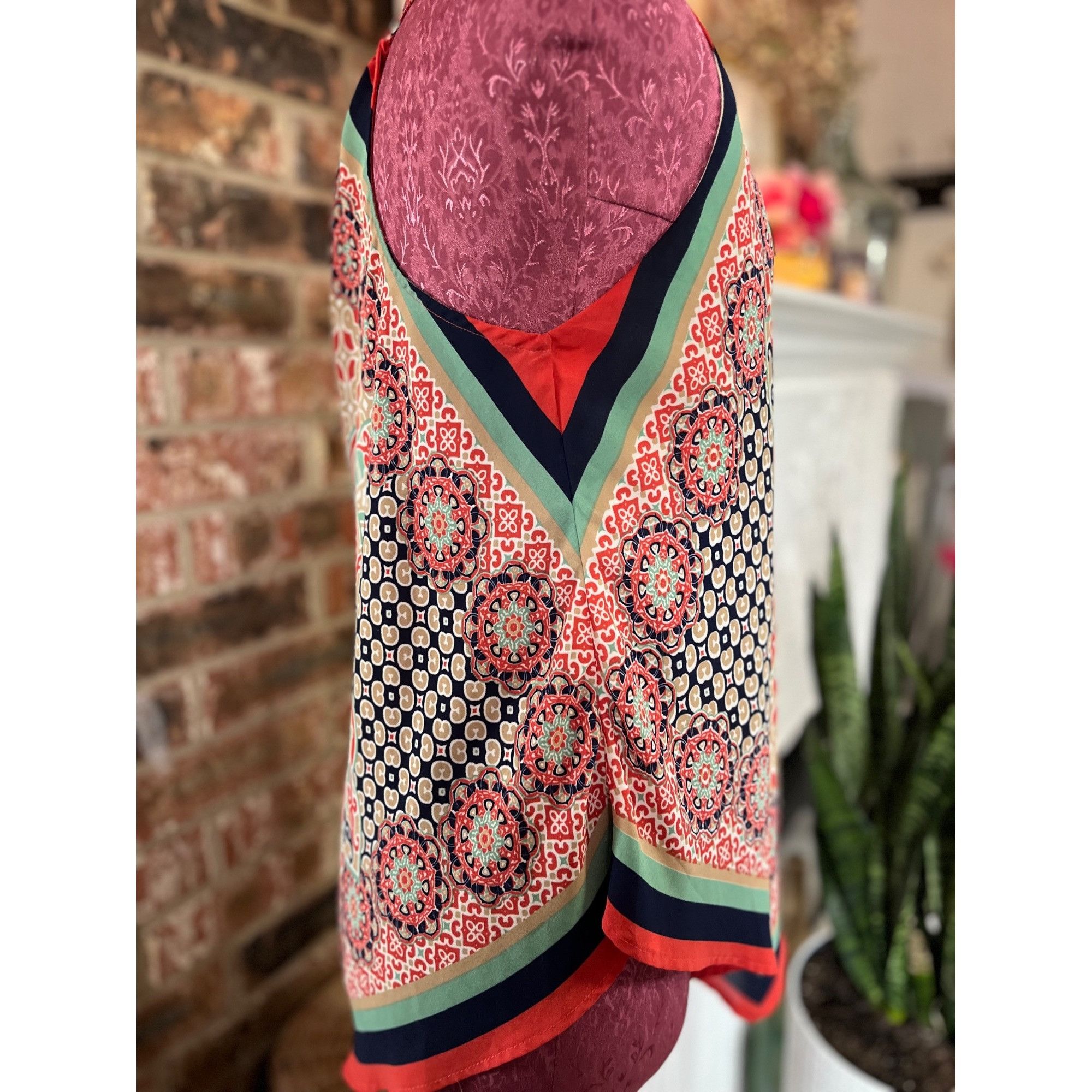 Other HeartSoul Womens XL Floral Geometric Print Sleeveless Handke Size XL / US 12-14 / IT 48-50 - 3 Thumbnail