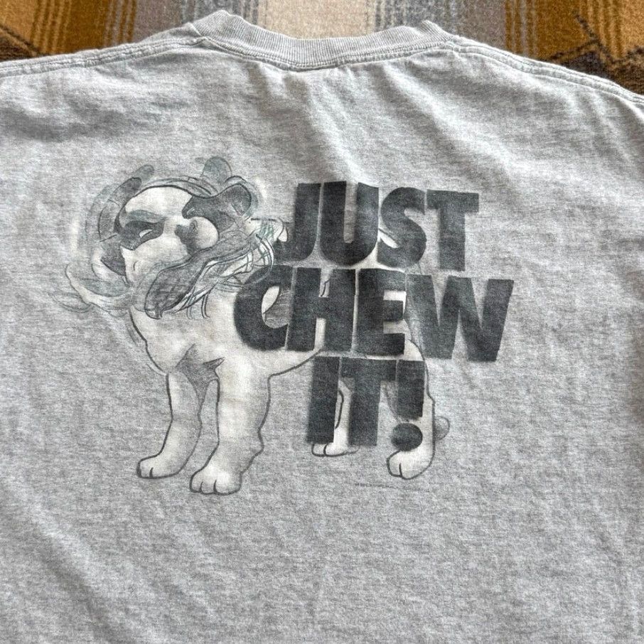 Big Dogs VINTAGE 90s Big Dogs Just Chew It Nike Parody T-Shirt Size L Regular Men Gray Short Sleeve 90s Animals Sports Made In USA Size US L / EU 52-54 / 3 - 6 Thumbnail