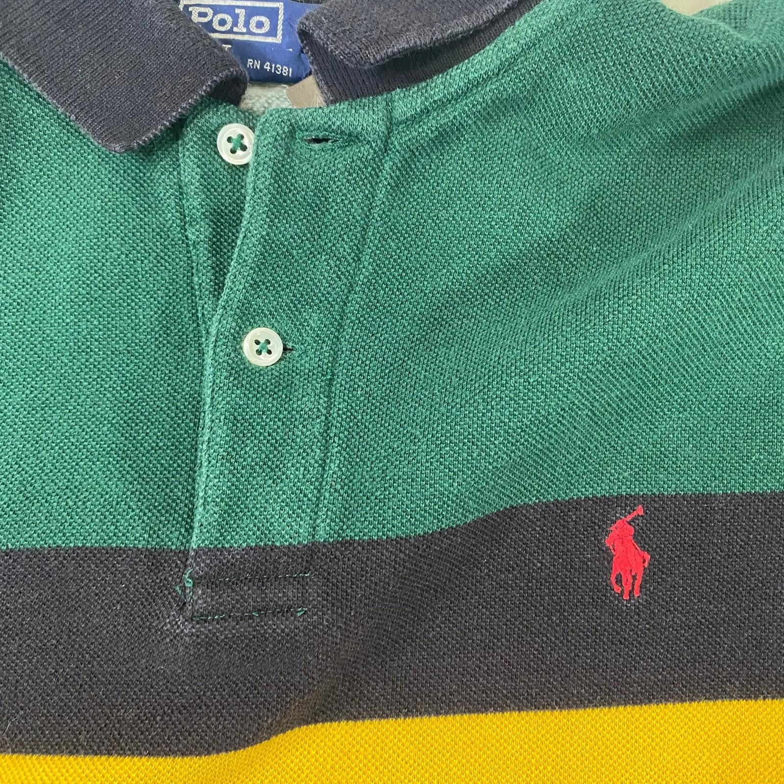 Polo Ralph Lauren Polo Ralph Lauren Rugby Polo Terry Shirt Stripe Size US S / EU 44-46 / 1 - 2 Thumbnail