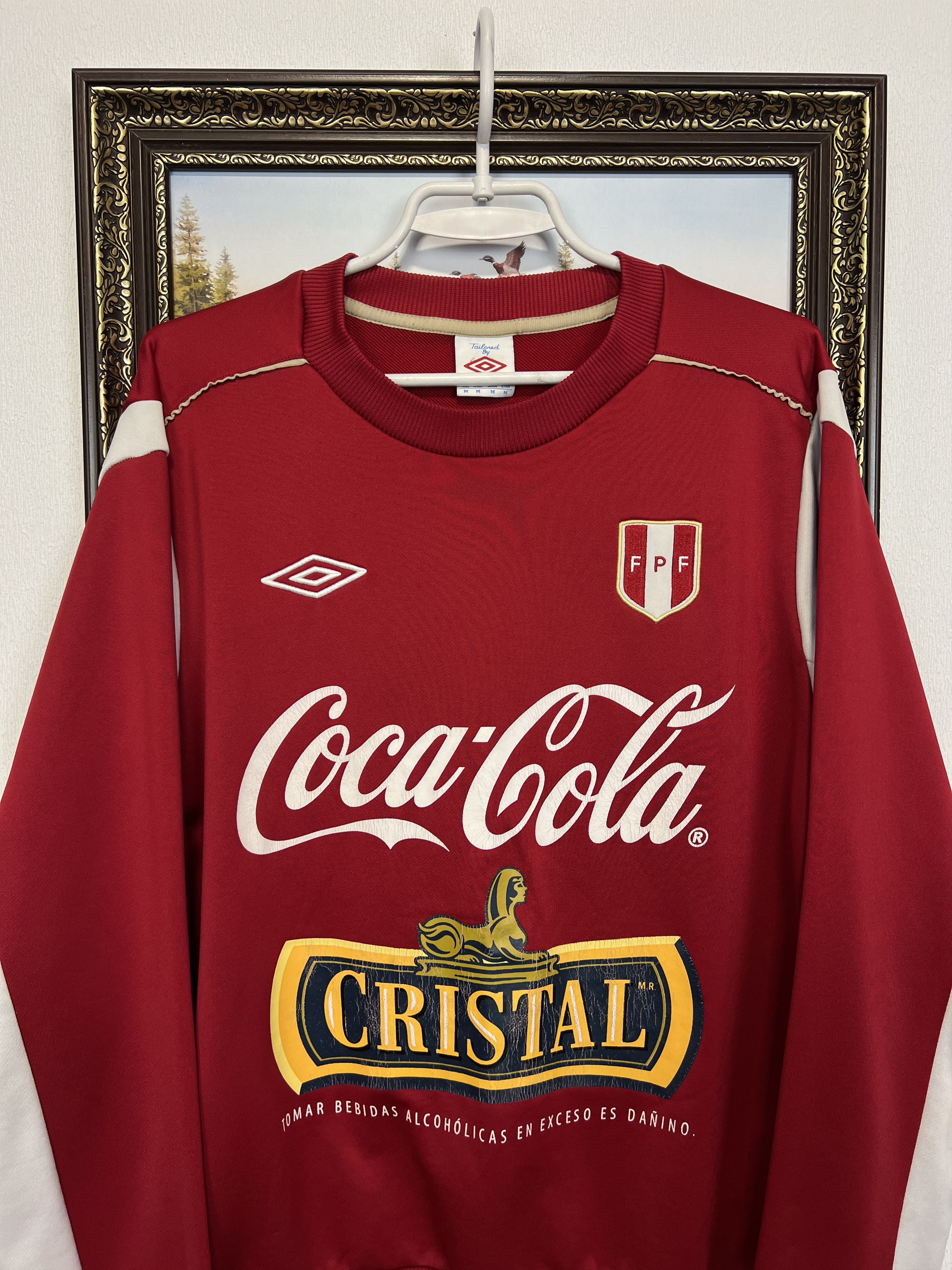 Umbro Vintage Peru Football Player Issue Train Sweatshirt Jacket Size US M / EU 48-50 / 2 - 2 Thumbnail