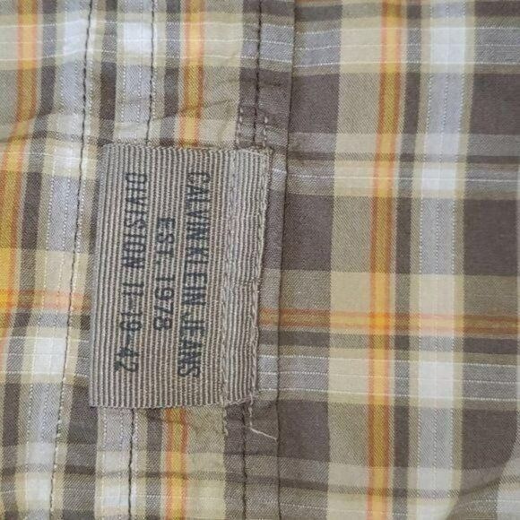 Calvin Klein Calvin Klein Jeans Plaid Casual Button Down Pocket Short Sle Size US M / EU 48-50 / 2 - 6 Thumbnail