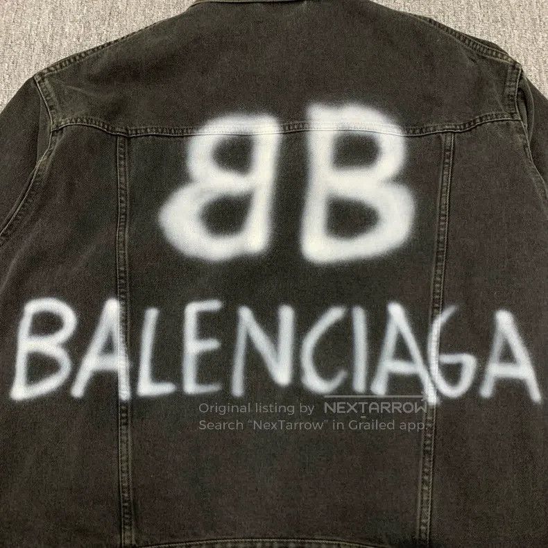 Balenciaga Balenciaga Black double B glow-in-the-dark graffiti denim Size US S / EU 44-46 / 1 - 4 Thumbnail