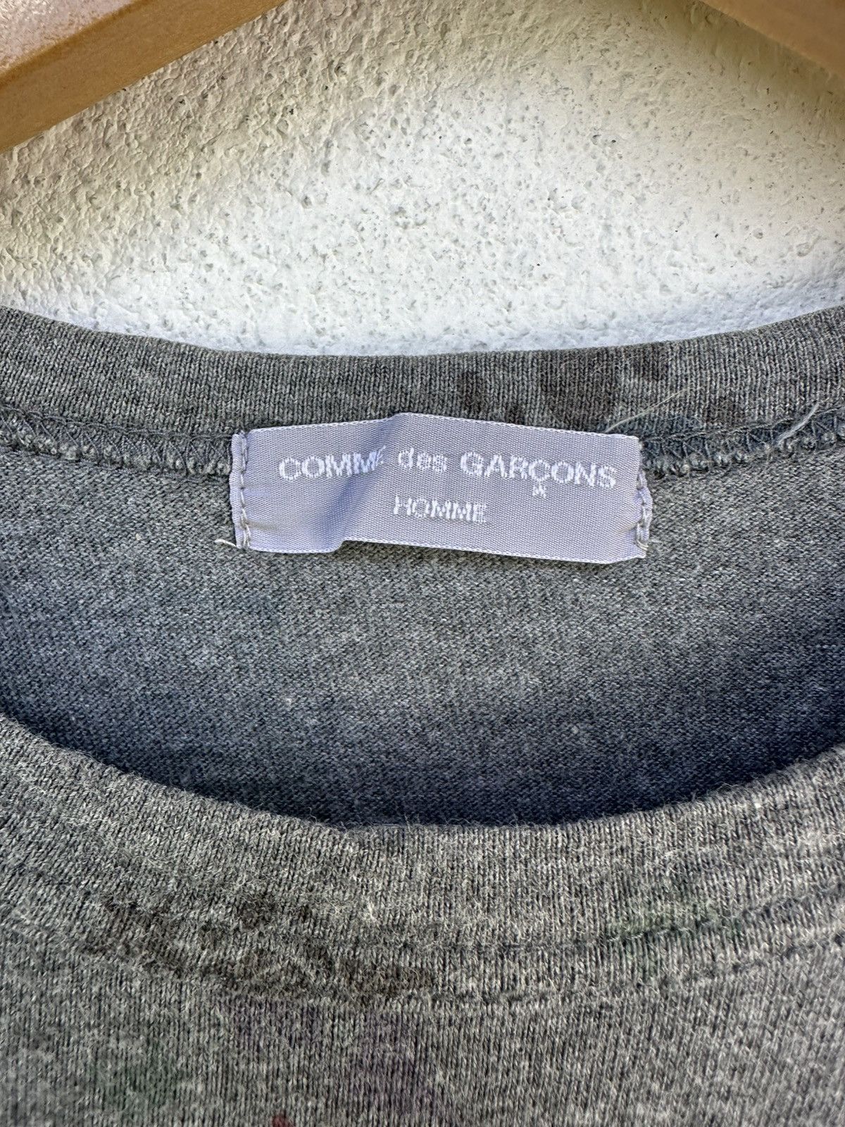 2003 Comme Des Garcon Homme Ink Print Long Sleeve