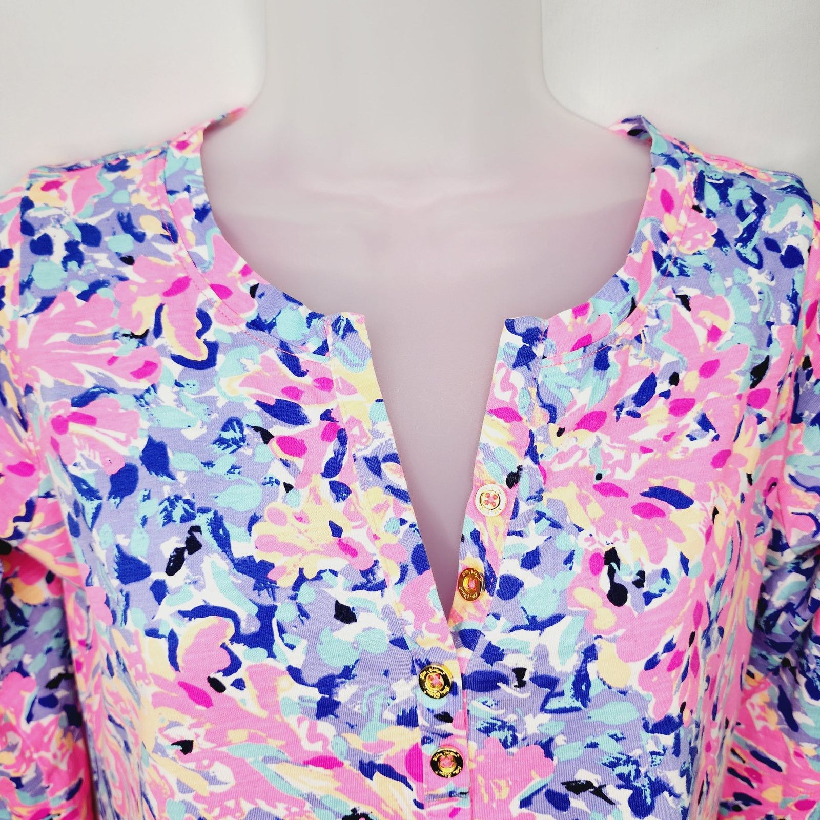 Lilly Pulitzer Lilly Pulitzer Banyan- Coco Coral Crab 3/4 Sleeve Dress Size XS / US 0-2 / IT 36-38 - 3 Thumbnail
