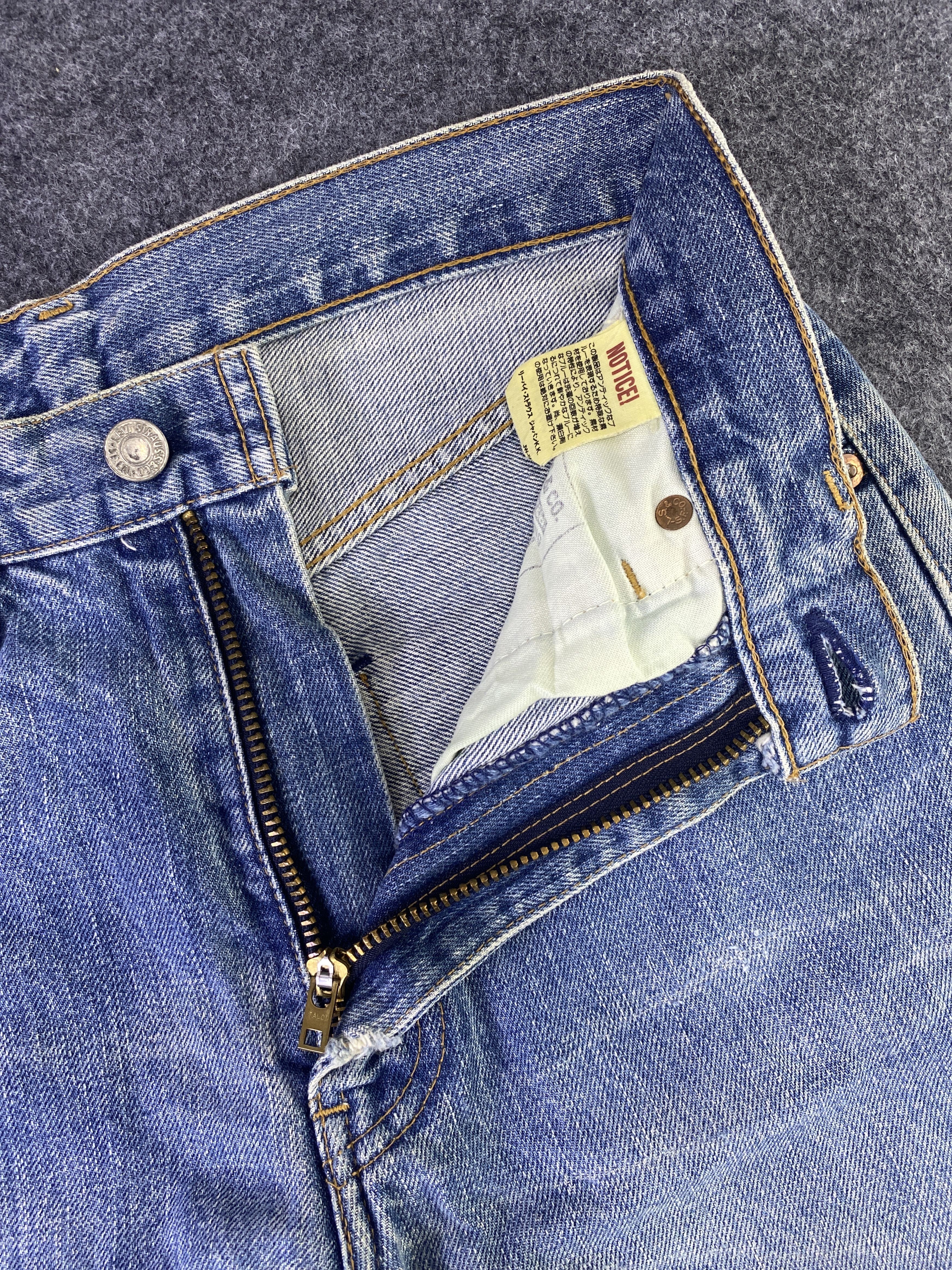 Levi's Vintage Levi's 502 Redline Jeans Distress Blue Wash - J915 Size US 29 - 5 Thumbnail