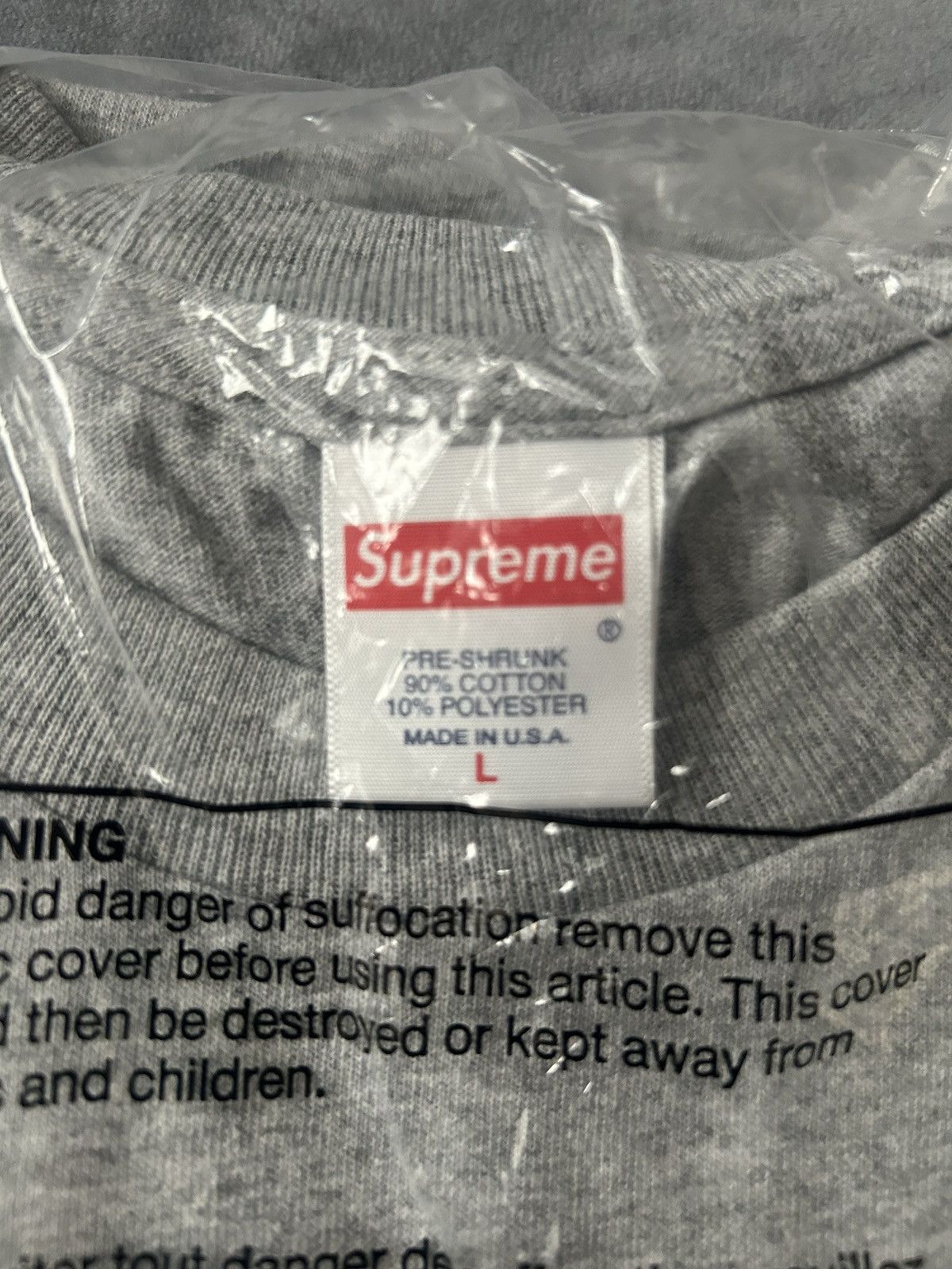 Supreme Supreme Classic Logo Tee Heather Grey Large SS22 Size US L / EU 52-54 / 3 - 4 Thumbnail
